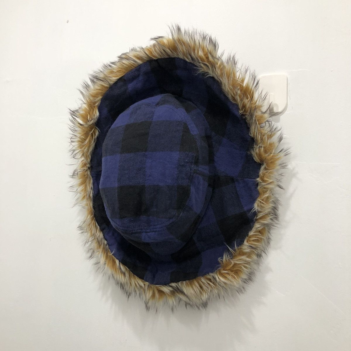 Vintage Japanese Asian Hat Fur Fuzzy Flannel Winter Wind Cold Style Size ONE SIZE - 8 Thumbnail