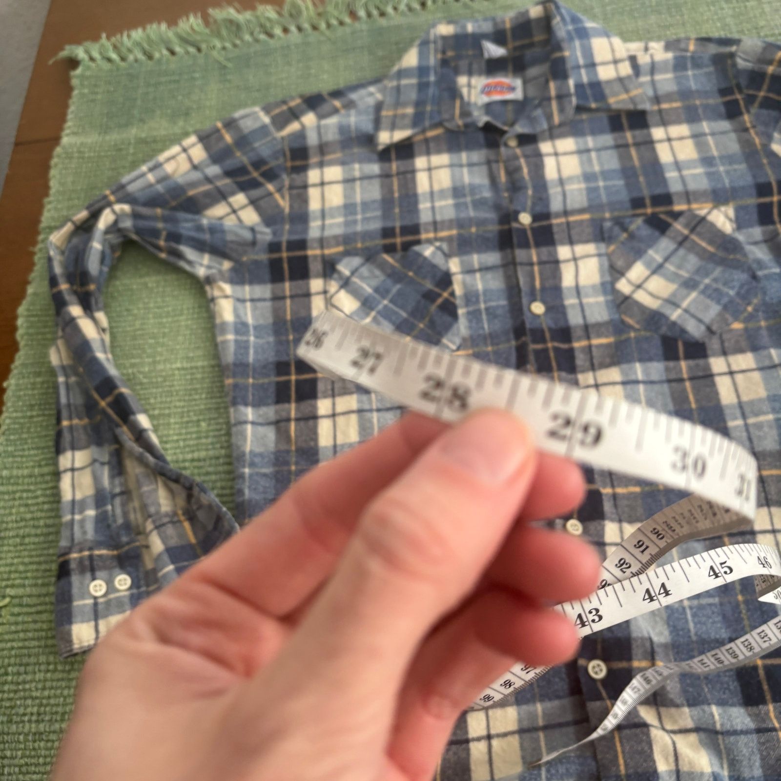 Dickies × Vintage 1980s dickies cotton plaid mens button up flannel shirt Size US L / EU 52-54 / 3 - 8 Thumbnail