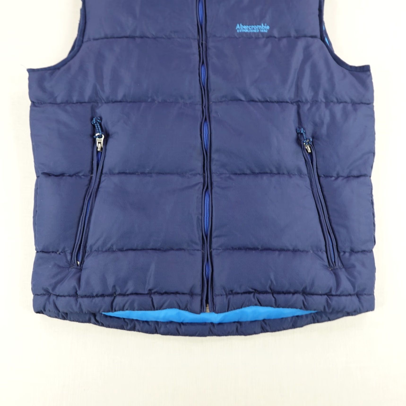 Abercrombie & Fitch Abercrombie & Fitch Vest Mens Small Blue Puffer Down Quilted Insulated Zip Y2K Vest Puffer Jacket Size US S / EU 44-46 / 1 - 4 Thumbnail
