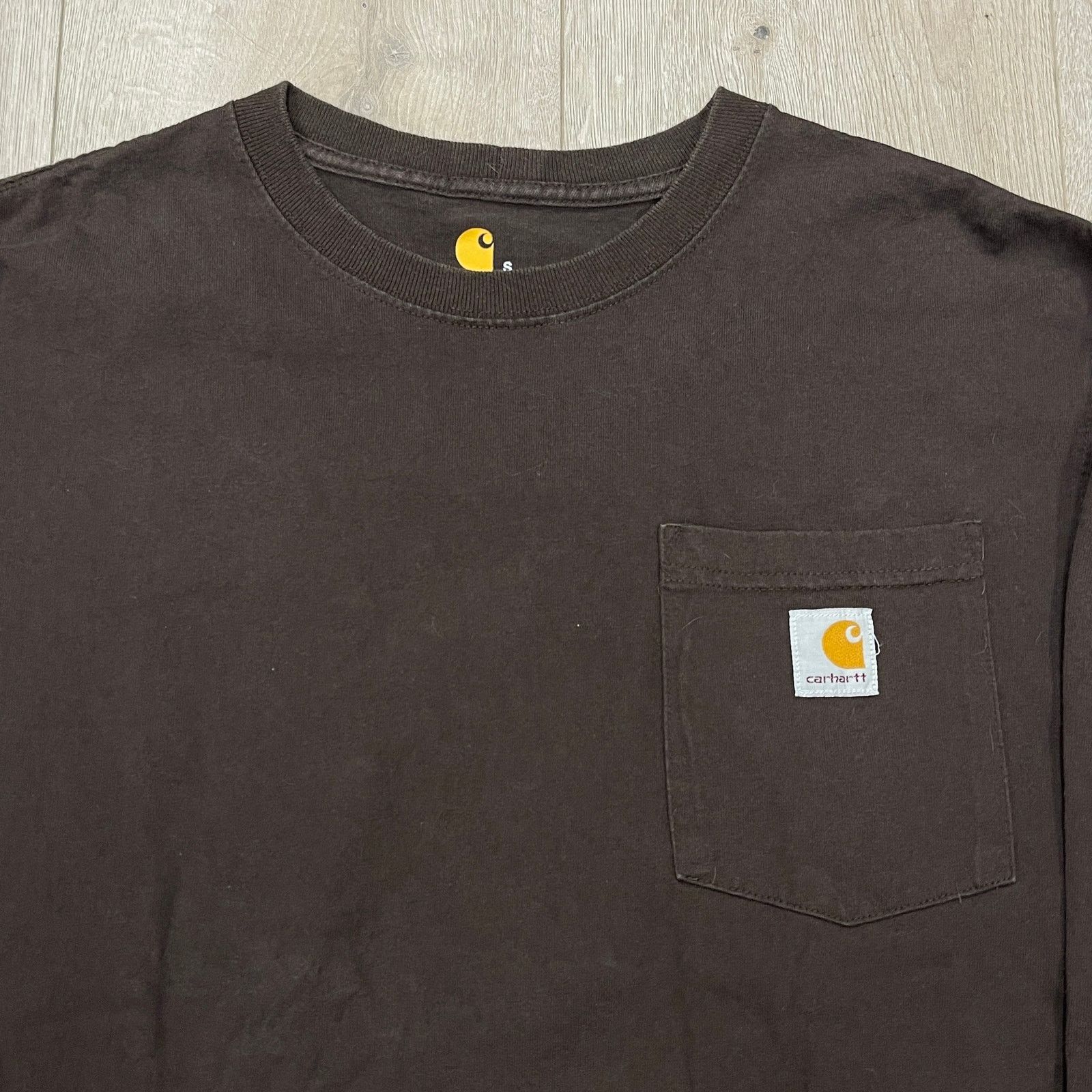 Carhartt Carhartt Original Fit Brown Long Sleeve Pocket T Shirt Small Size US S / EU 44-46 / 1 - 2 Thumbnail