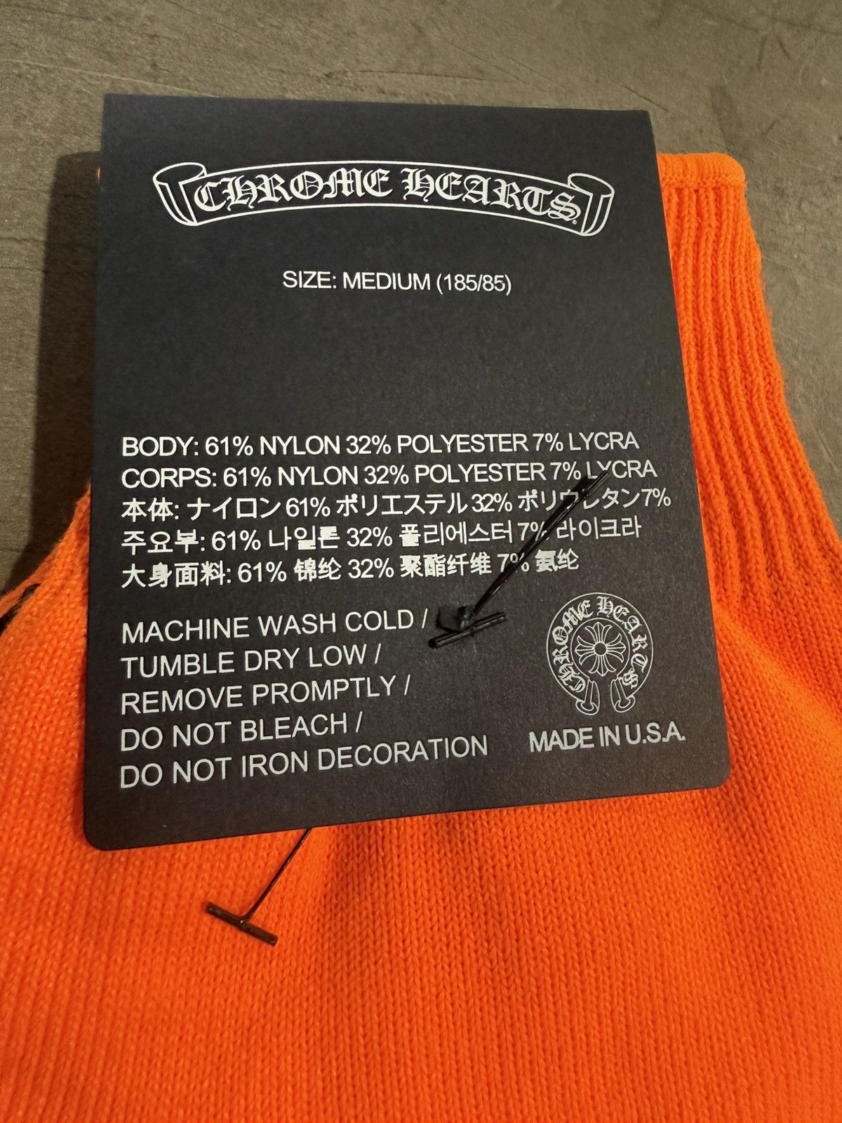 Chrome Hearts Chrome Hearts Checkmate Work Gloves Orange Size ONE SIZE - 3 Thumbnail