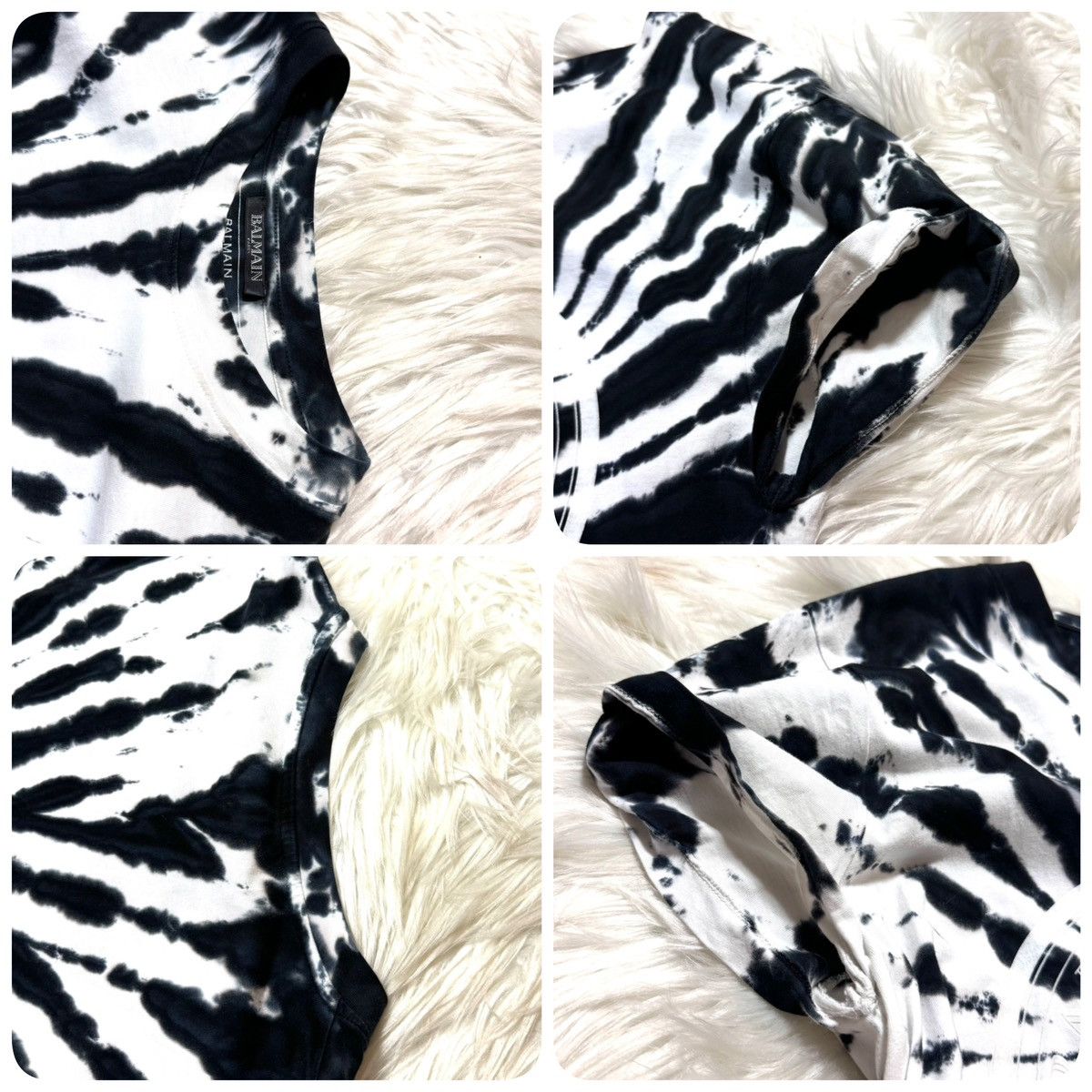 Balmain Balmain Homme tie-dye emblem T-shirt S black white Size US S / EU 44-46 / 1 - 3 Thumbnail