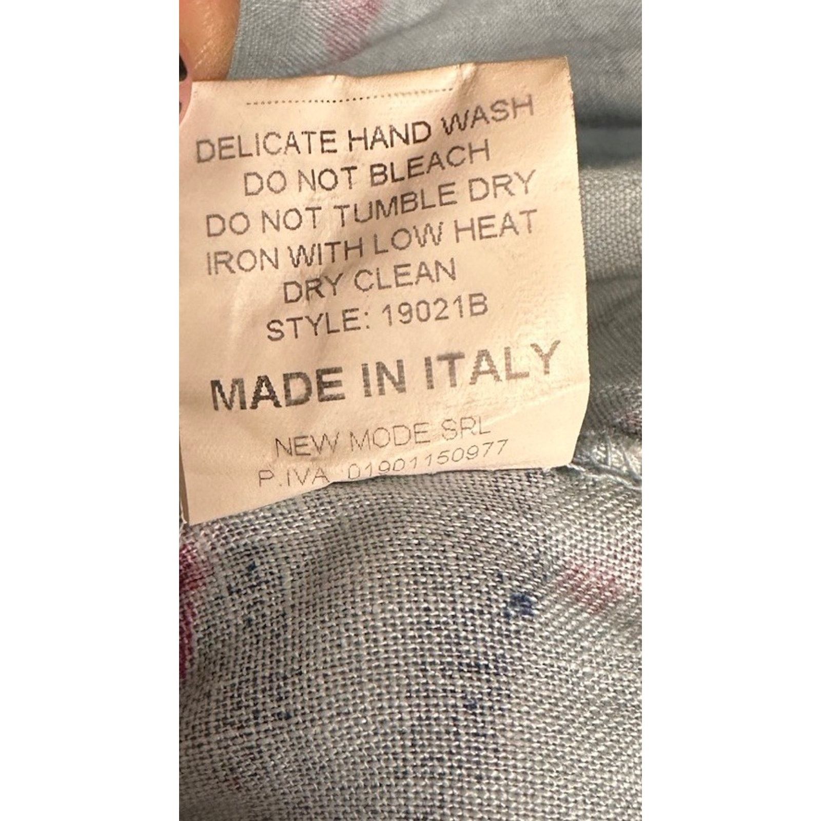 Other Bellambra Linen Dress Womens XS Blue Floral Sleeveless Italy Size XS / US 0-2 / IT 36-38 - 10 Thumbnail