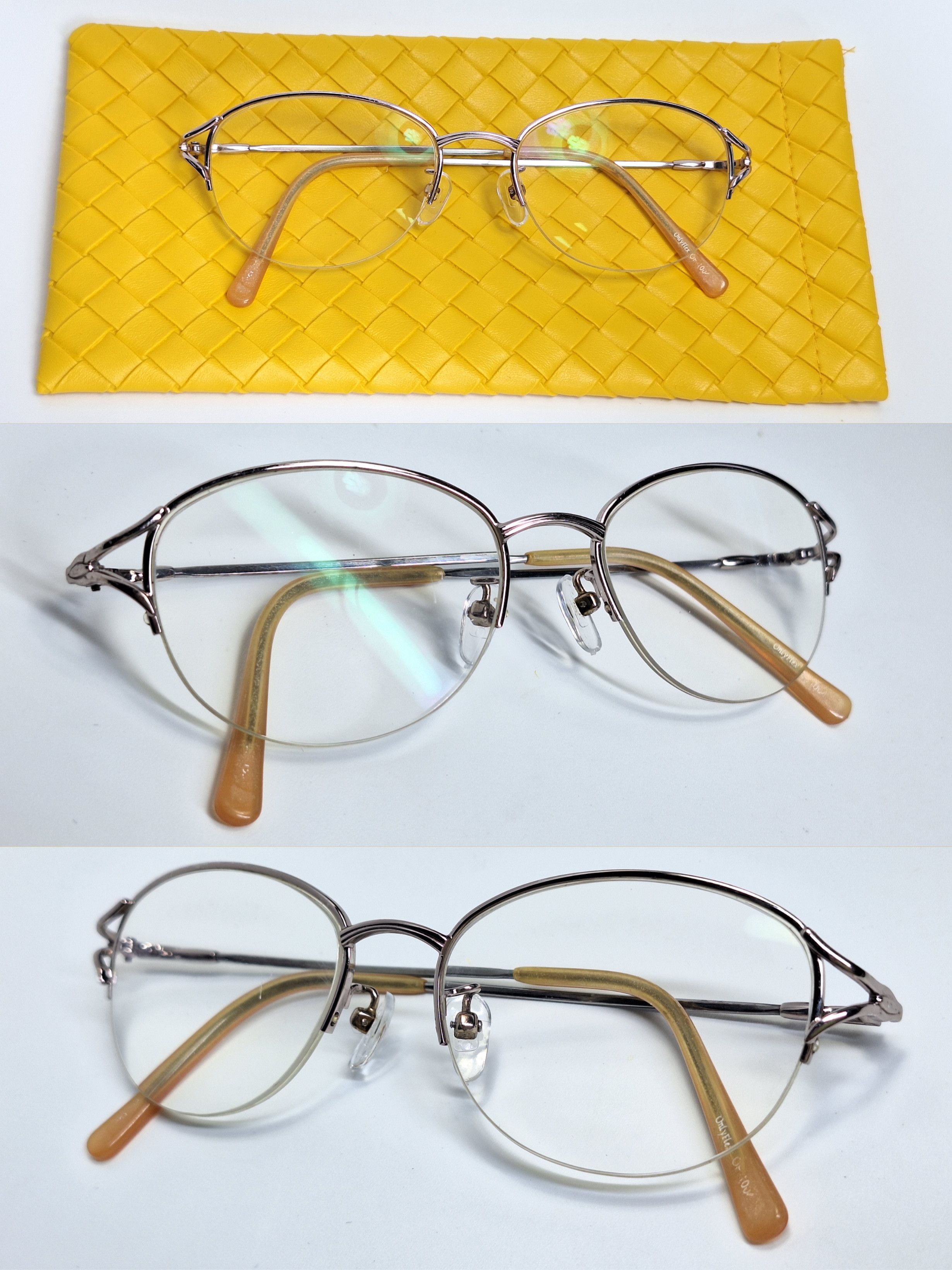 Other 90s Japan Vintage ONLYFLEX OF-1004 Half Rim Eyeglass Frame Size ONE SIZE - 2 Thumbnail