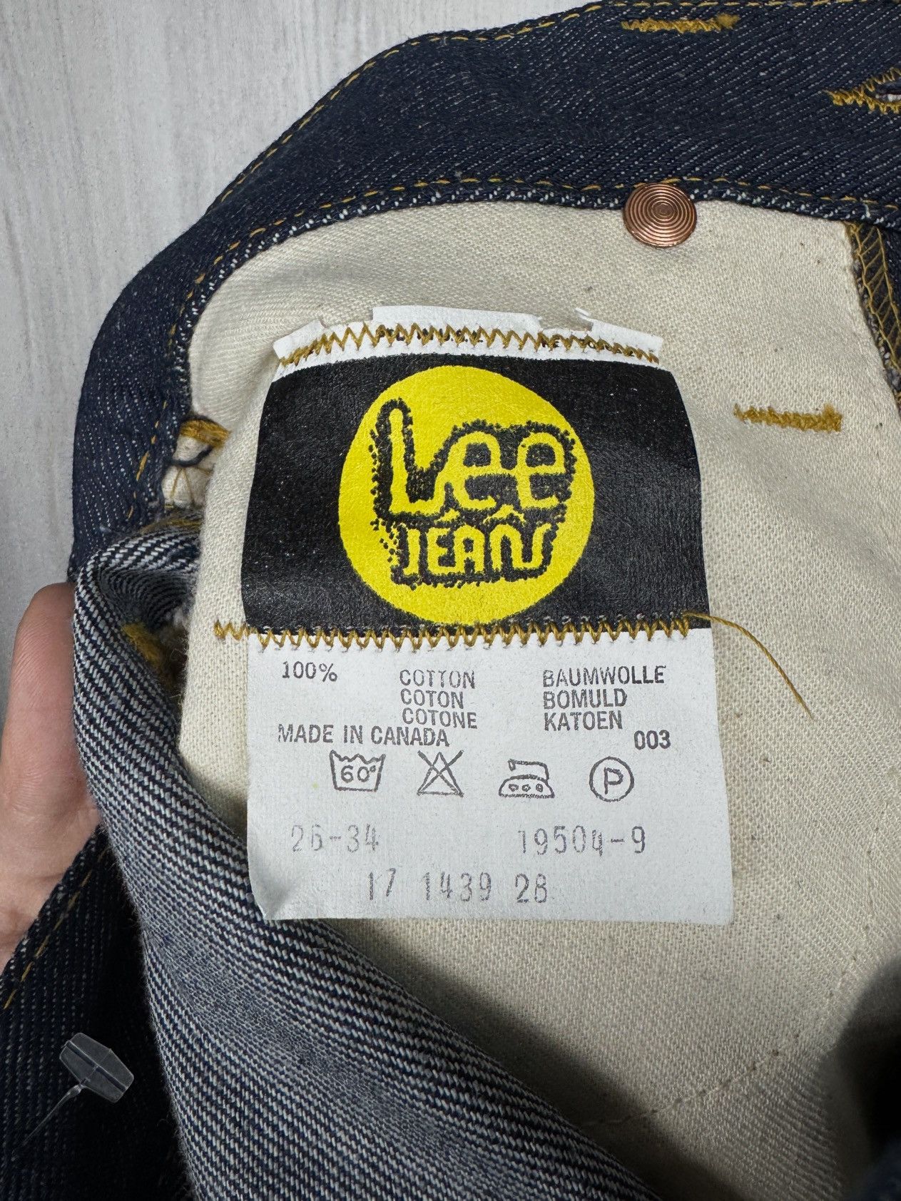 Lee Lee vintage 70s raw indigo blue flared wide jeans boot cut Size 26" / US 2 / IT 38 - 12 Thumbnail