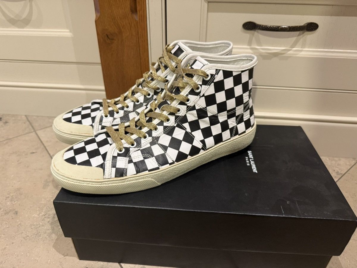Saint Laurent Paris SS16 Saint Laurent surf sound checkered SL37 sneakers 45 Size US 12 / EU 45 - 4 Thumbnail