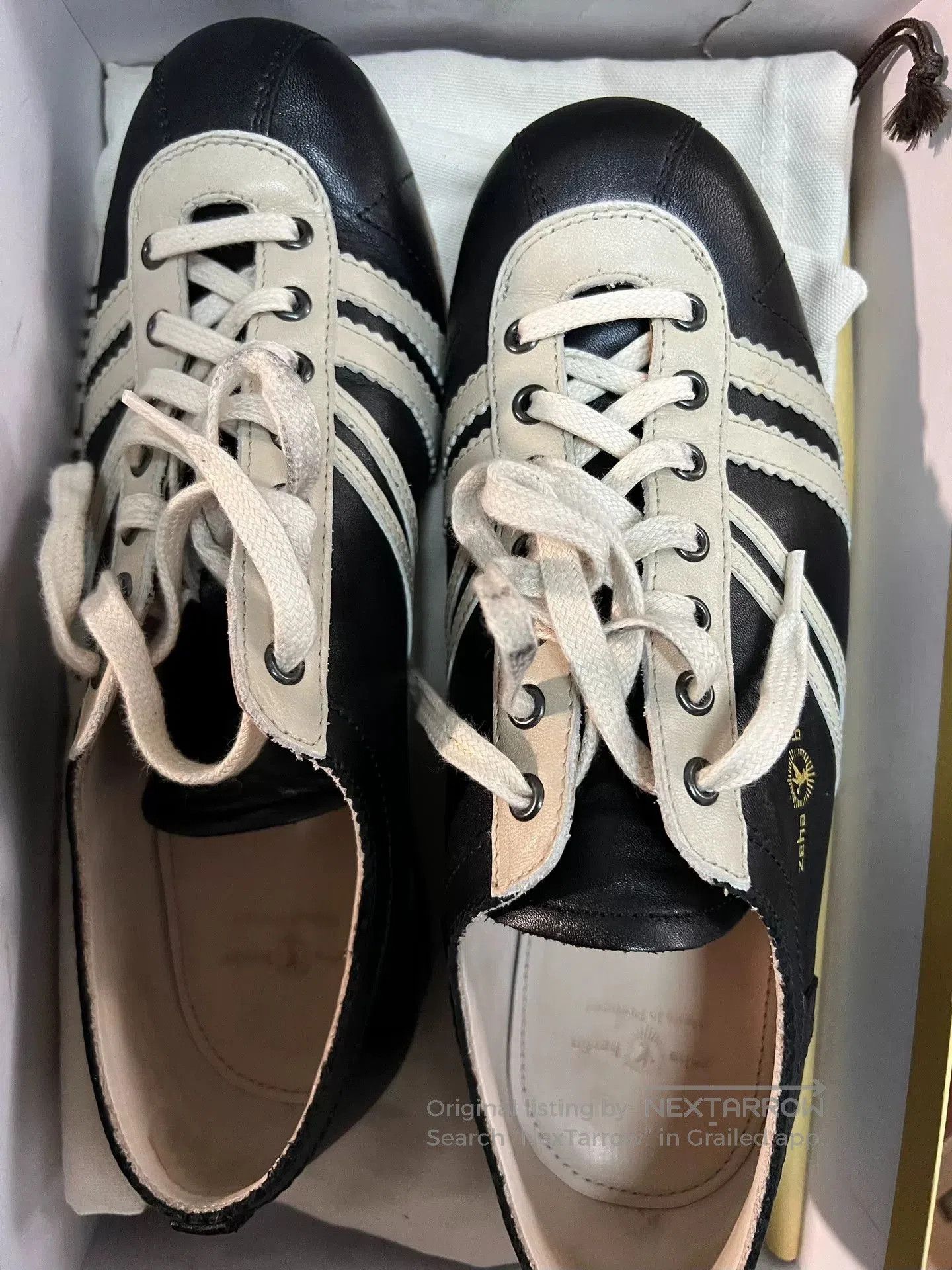 Vintage Classic Black and White Low-top Sneakers. Size US 8 / EU 41 - 4 Thumbnail