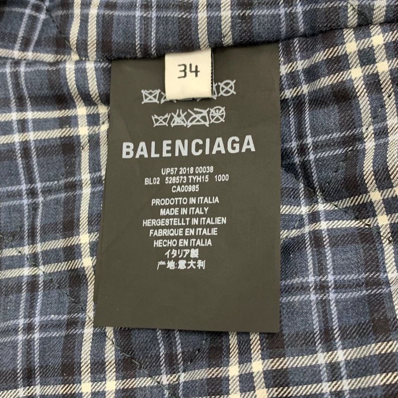 Other Balenciaga size 34 Black Cow Leather Lapel Zip Long Sleeve Size US XXS / EU 40 - 6 Thumbnail