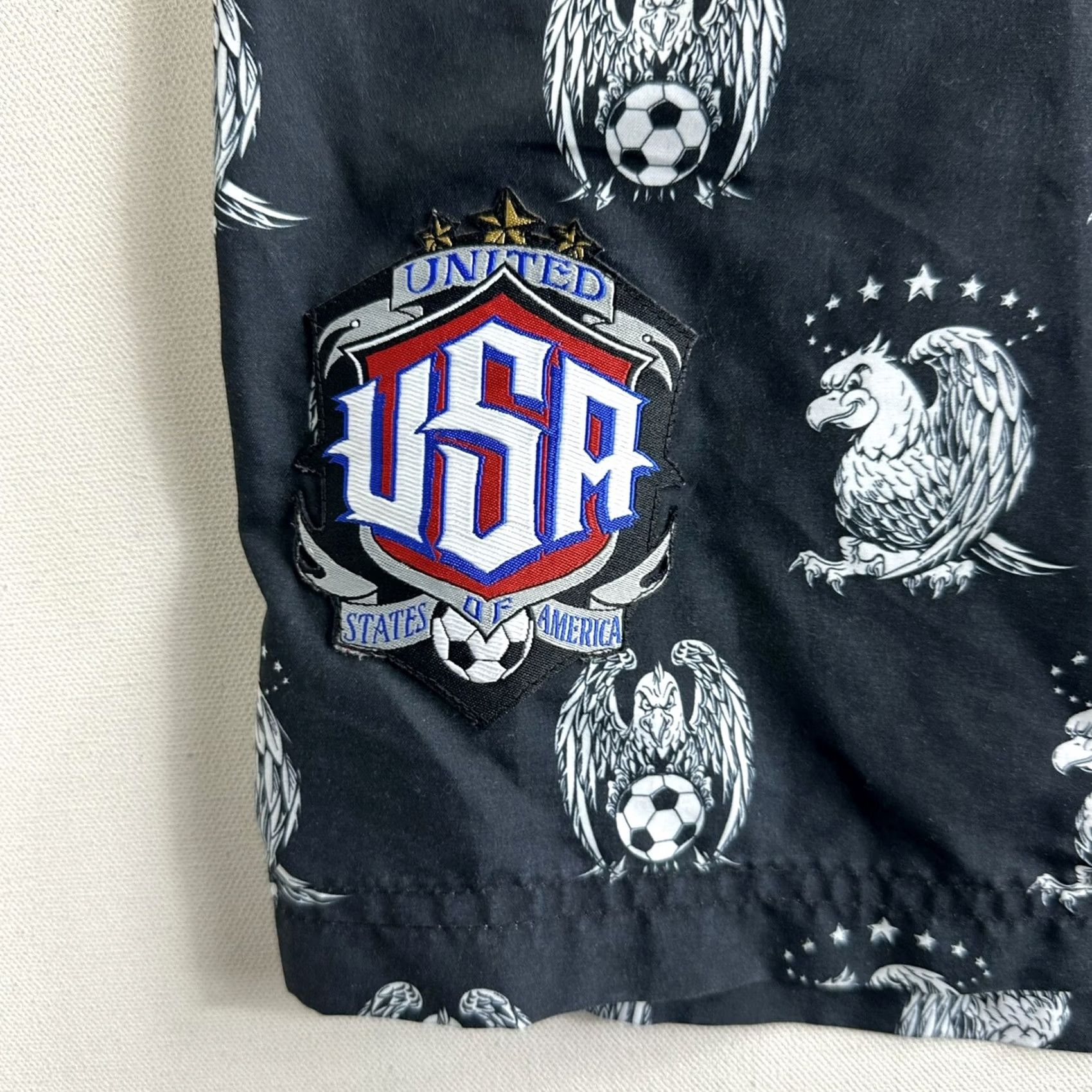 Nike Nike x Mr Cartoon Team USA Swim Trunk Board Short Black/White 387175-010 Size 34 Mens Black Board Shorts USA Cartoon 90s? Size US 34 / EU 50 - 5 Thumbnail