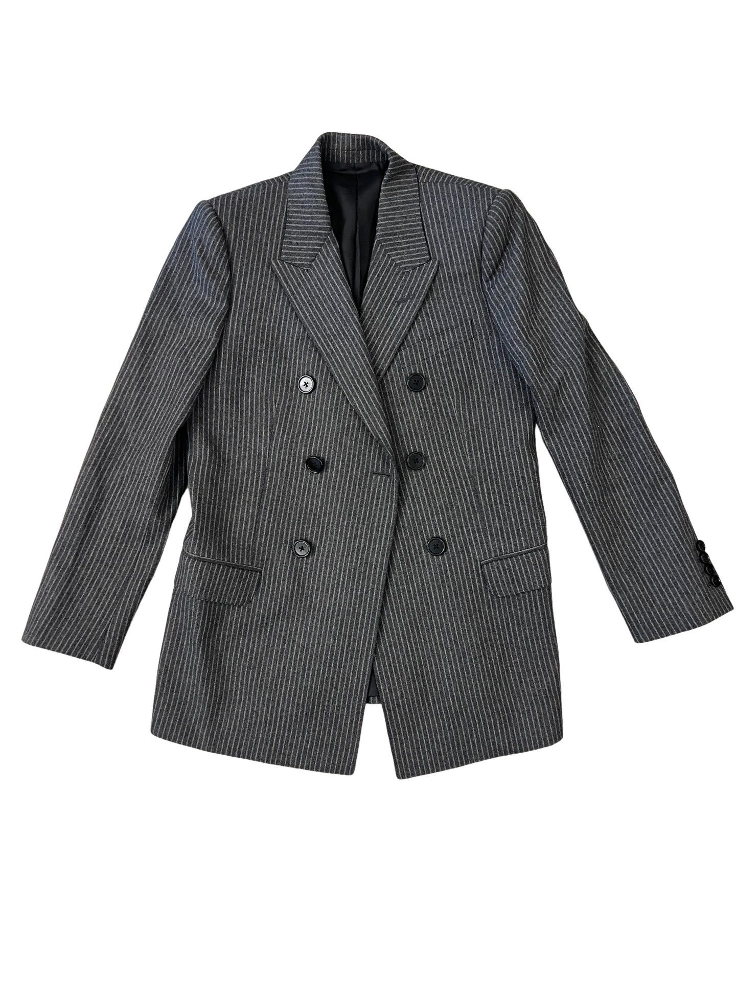 Celine Celine Pinstripe Wool Double Breasted Blazer Size 36 Size XS / US 0-2 / IT 36-38 - 1 Thumbnail