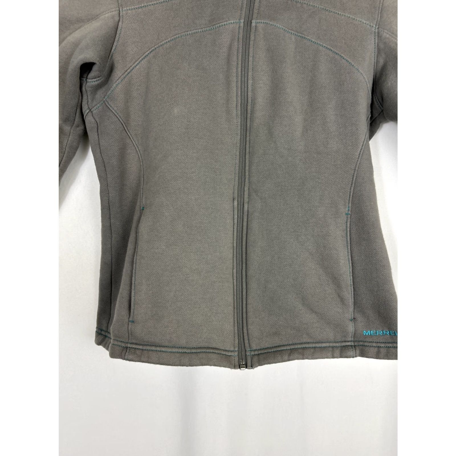 Merrell Merrell Womens Small Gray Full Zip Hooded Sweater Cotton Polyester Mens? Size S / US 4 / IT 40 - 5 Thumbnail
