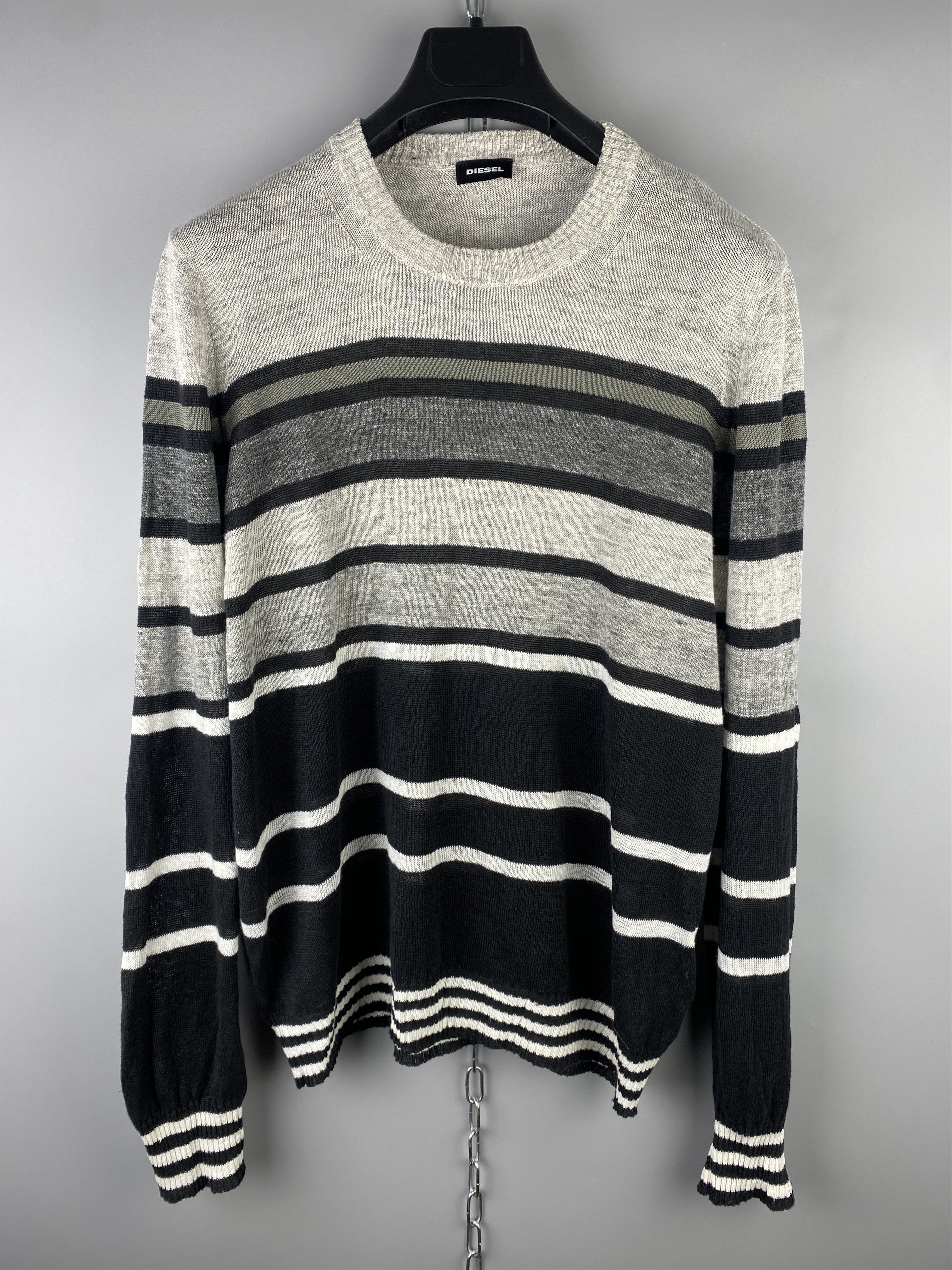 Pre-owned Diesel Linen Knit Casual Sweater Jumper In Multicolor