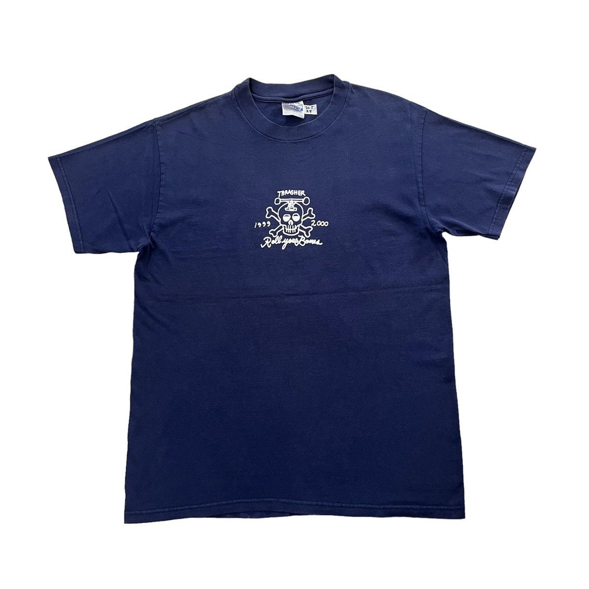Thrasher × Vintage Vintage 90s Thrasher “Roll You Bones” Skateboarding Tee Size US M / EU 48-50 / 2 - 1 Thumbnail