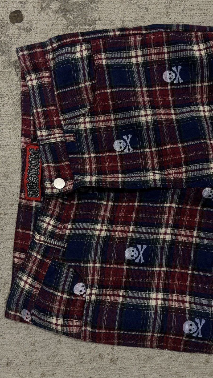 Other Wrstwrstwrst Skull Plaid Bondage Denim Size US 32 / EU 48 - 21 Thumbnail