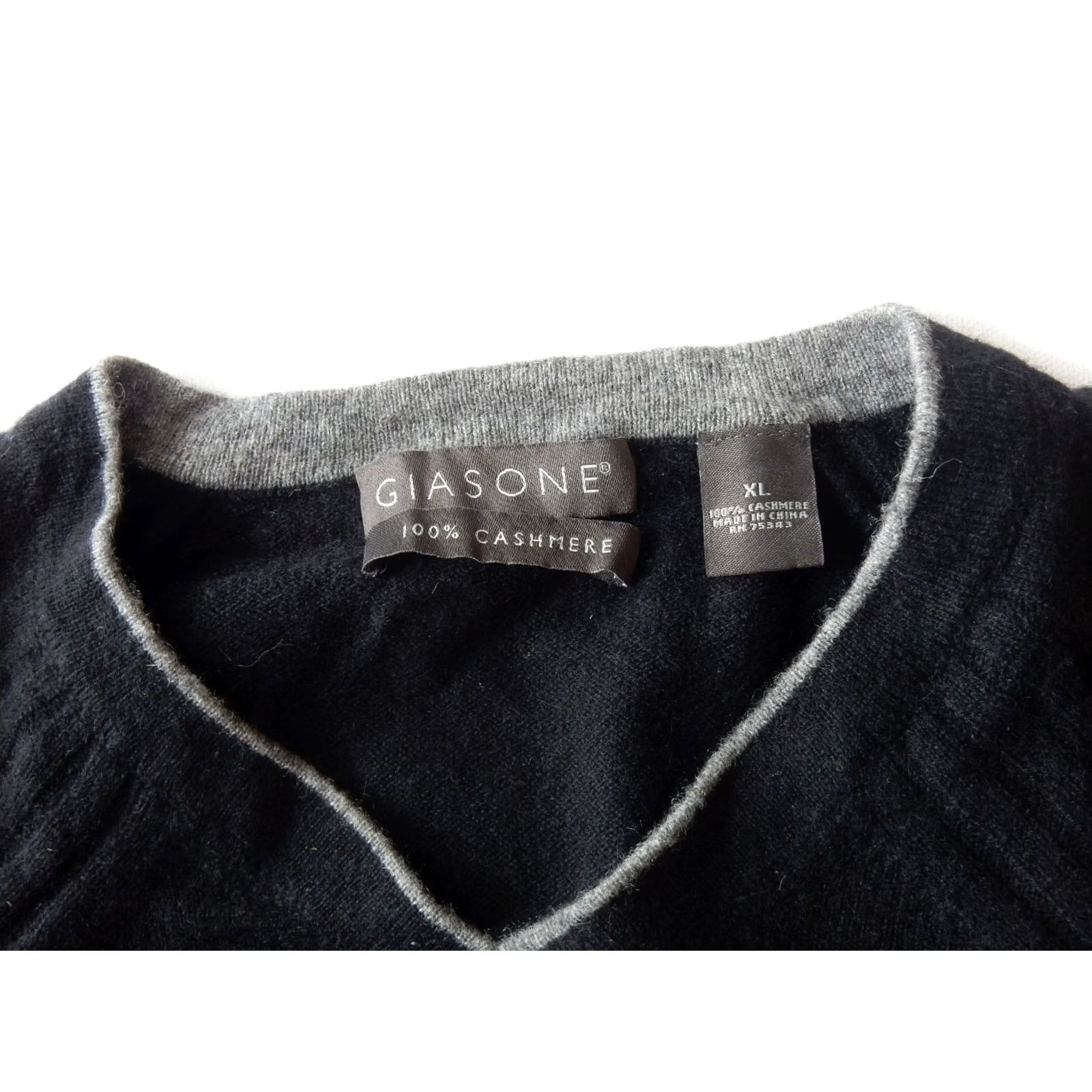 Vintage Giasone Sweater Mens XL Cashmere Pullover Black 100% Wool? Size US XL / EU 56 / 4 - 5 Thumbnail