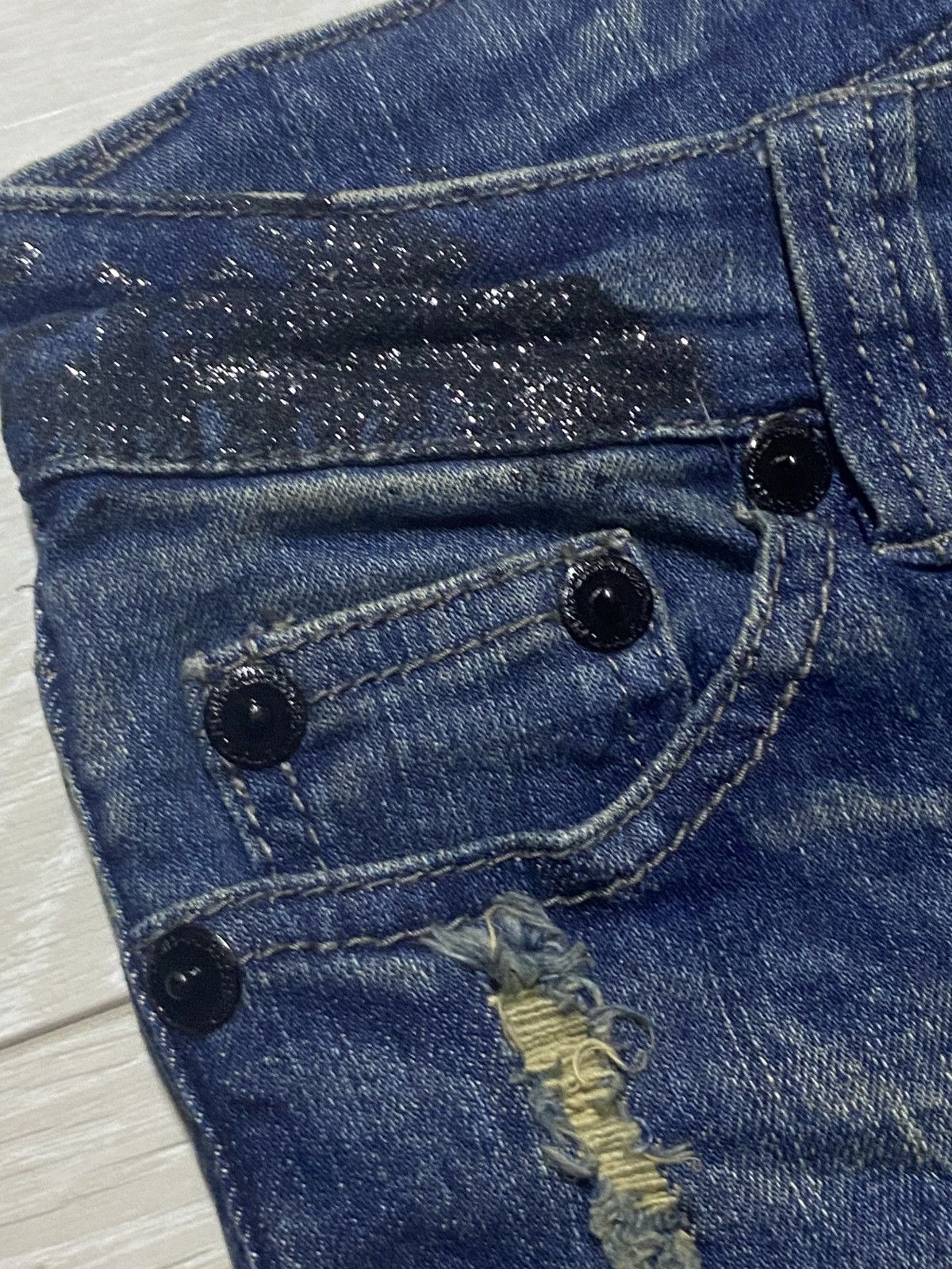 Japanese Brand Japanese Back & Forth Splatter Distressed Skinny Jeans Size US 28 / EU 44 - 11 Thumbnail