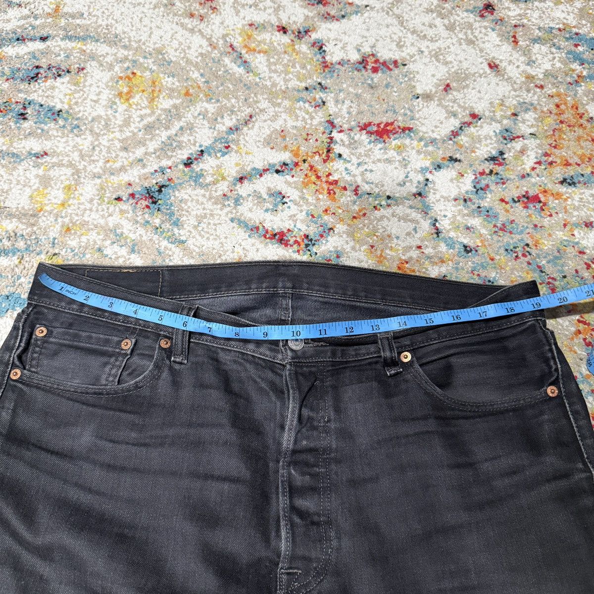 Levi's Levi’s 501 Cropped Faded Black Denim Jeans Size US 36 / EU 52 - 6 Thumbnail
