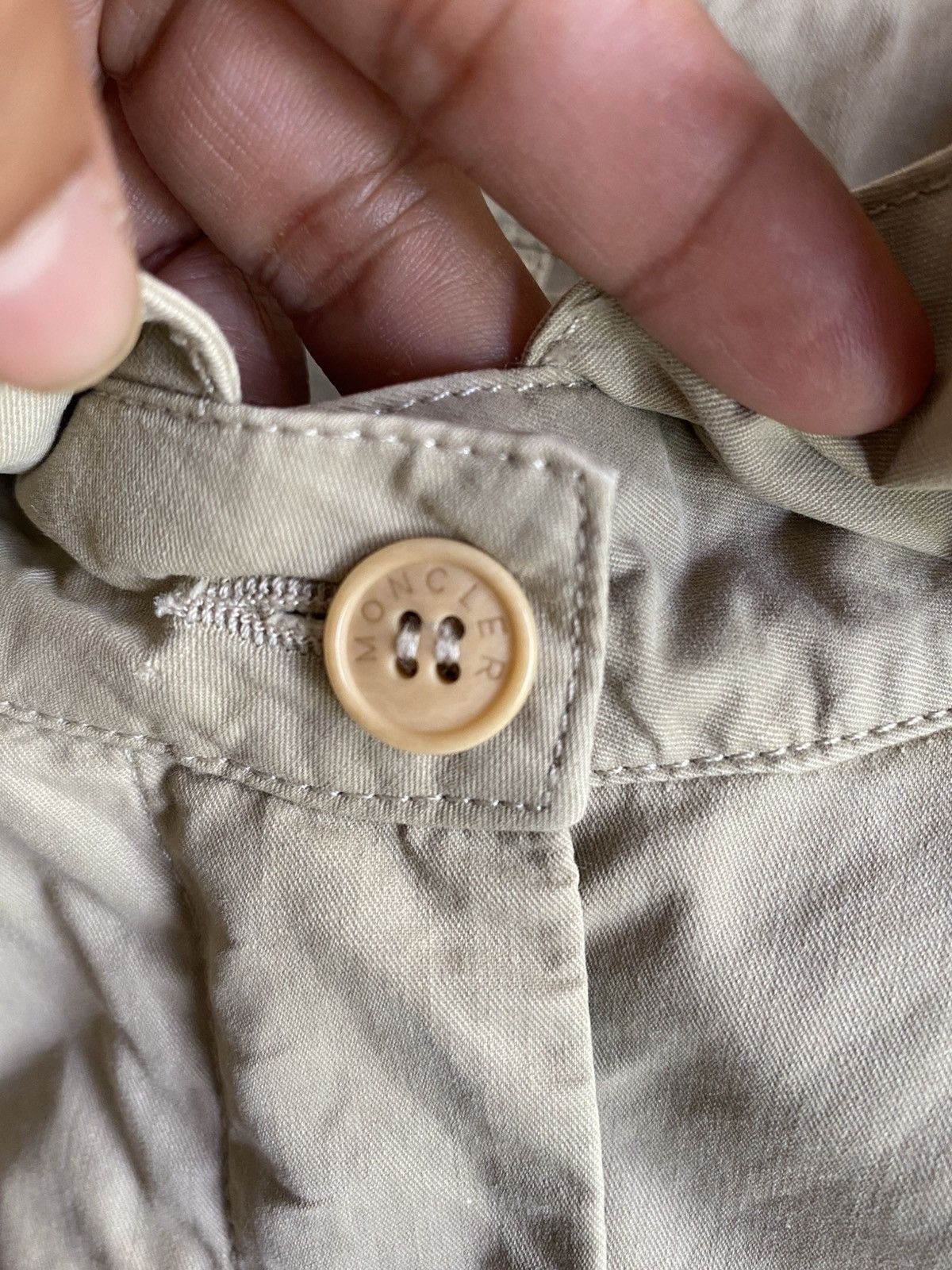 Moncler MONCLER Beige Button-Up Long Coat with Pockets Size ONE SIZE - 13 Thumbnail