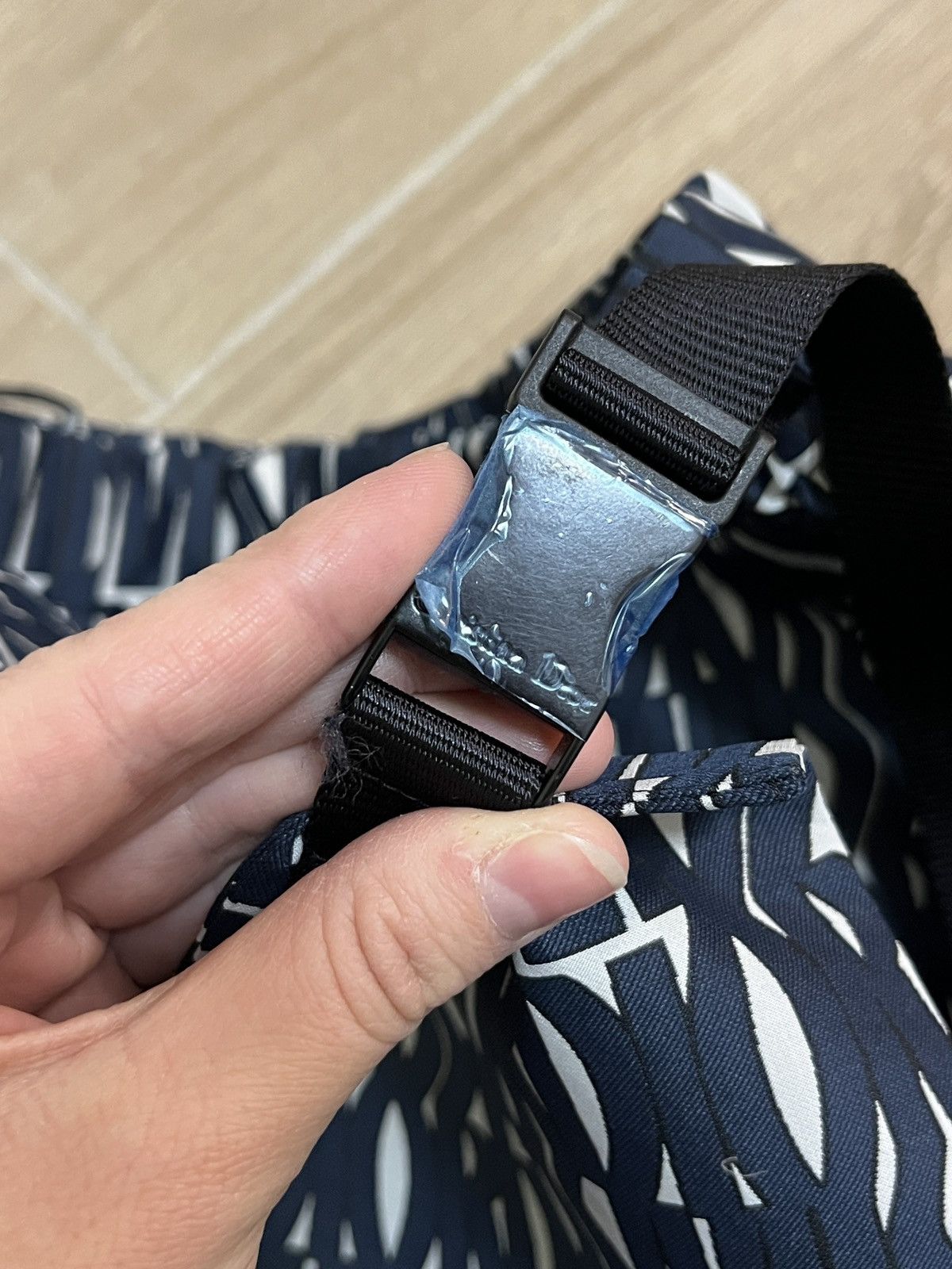 Dior Miss Dior Technical Monogram Taffeta Jacquard Navy Motif Size 25" / US 0 / IT 36 - 4 Thumbnail