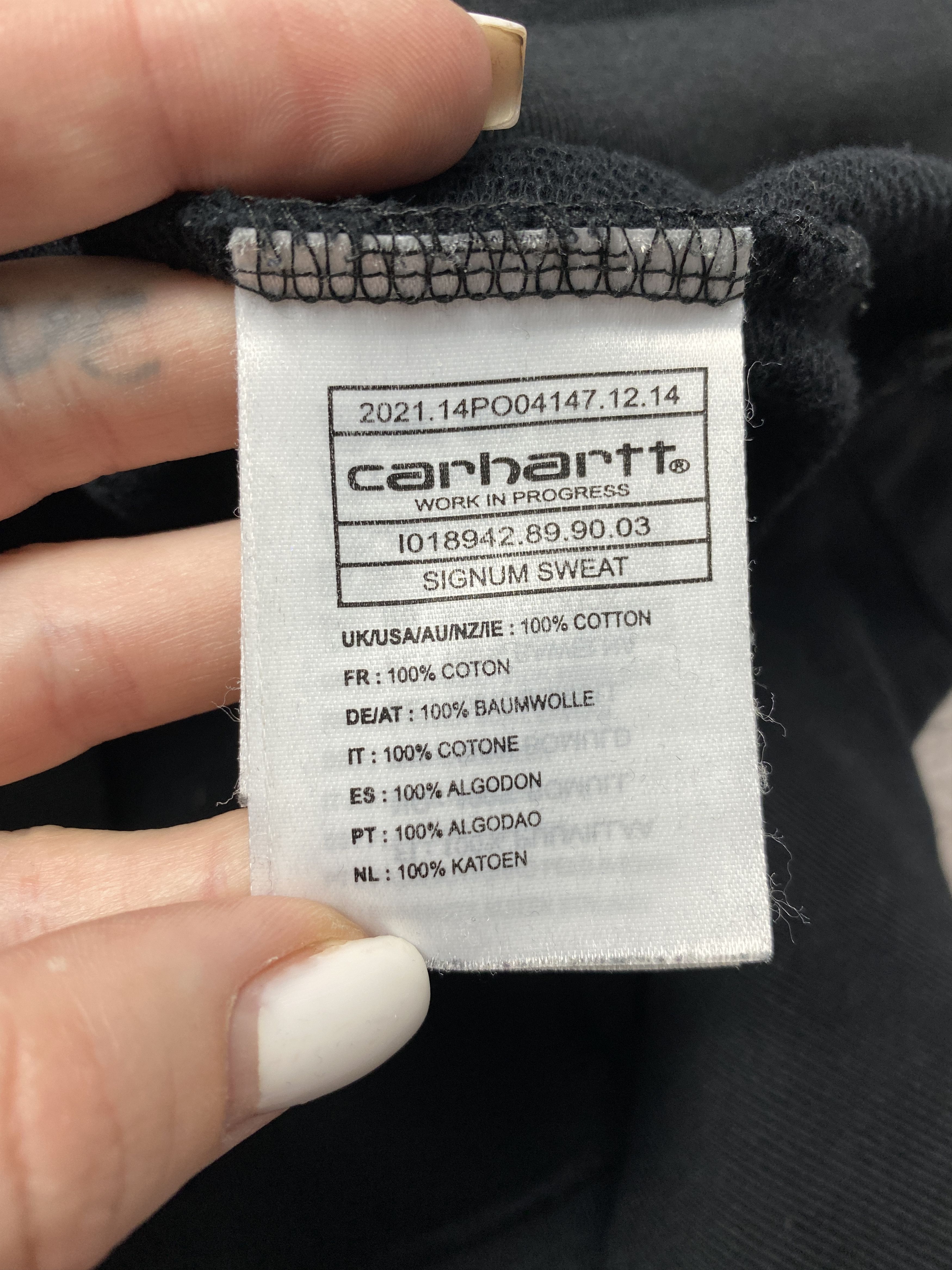 Carhartt Wip × Vintage Carhartt Wip Vintage Mens Signum Sweatshirt Size US S / EU 44-46 / 1 - 10 Thumbnail