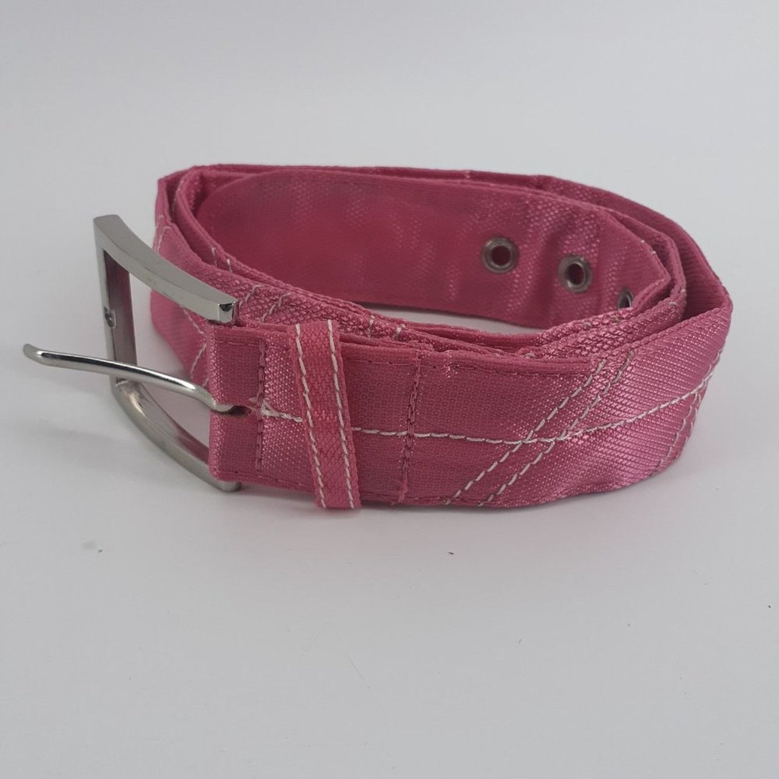 Puma Puma women's Pink Quilted Athletic Belt Silver Tone M L Size ONE SIZE - 2 Thumbnail