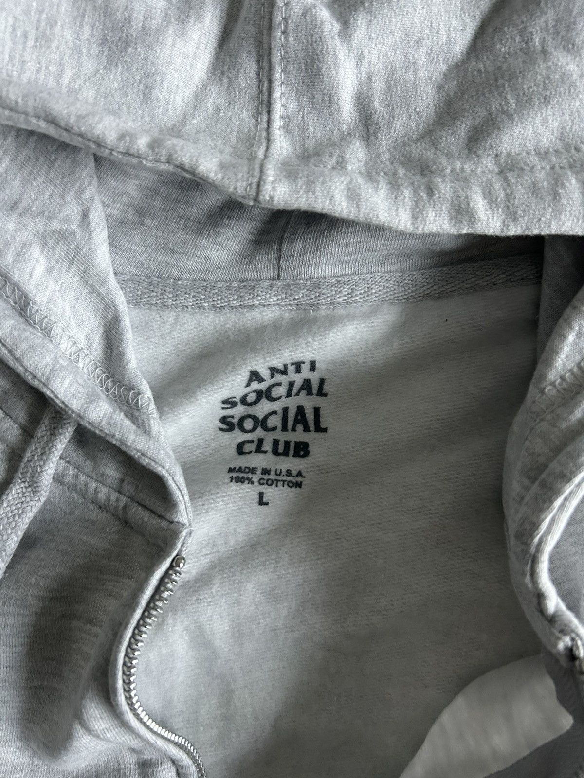 Anti Social Social Club Anti Social Social Club Zip Up Sweatshirt Grey/Electric USA Size US L / EU 52-54 / 3 - 8 Thumbnail