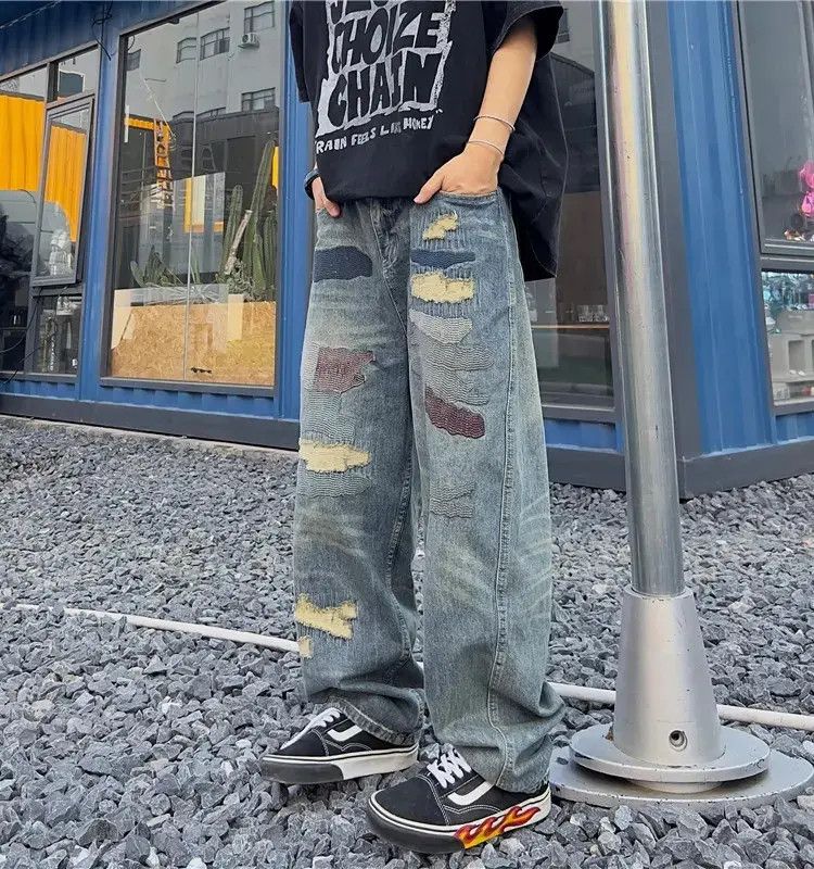 Japanese Brand Retro straight leg camouflage jeans Size US 32 / EU 48 - 4 Thumbnail