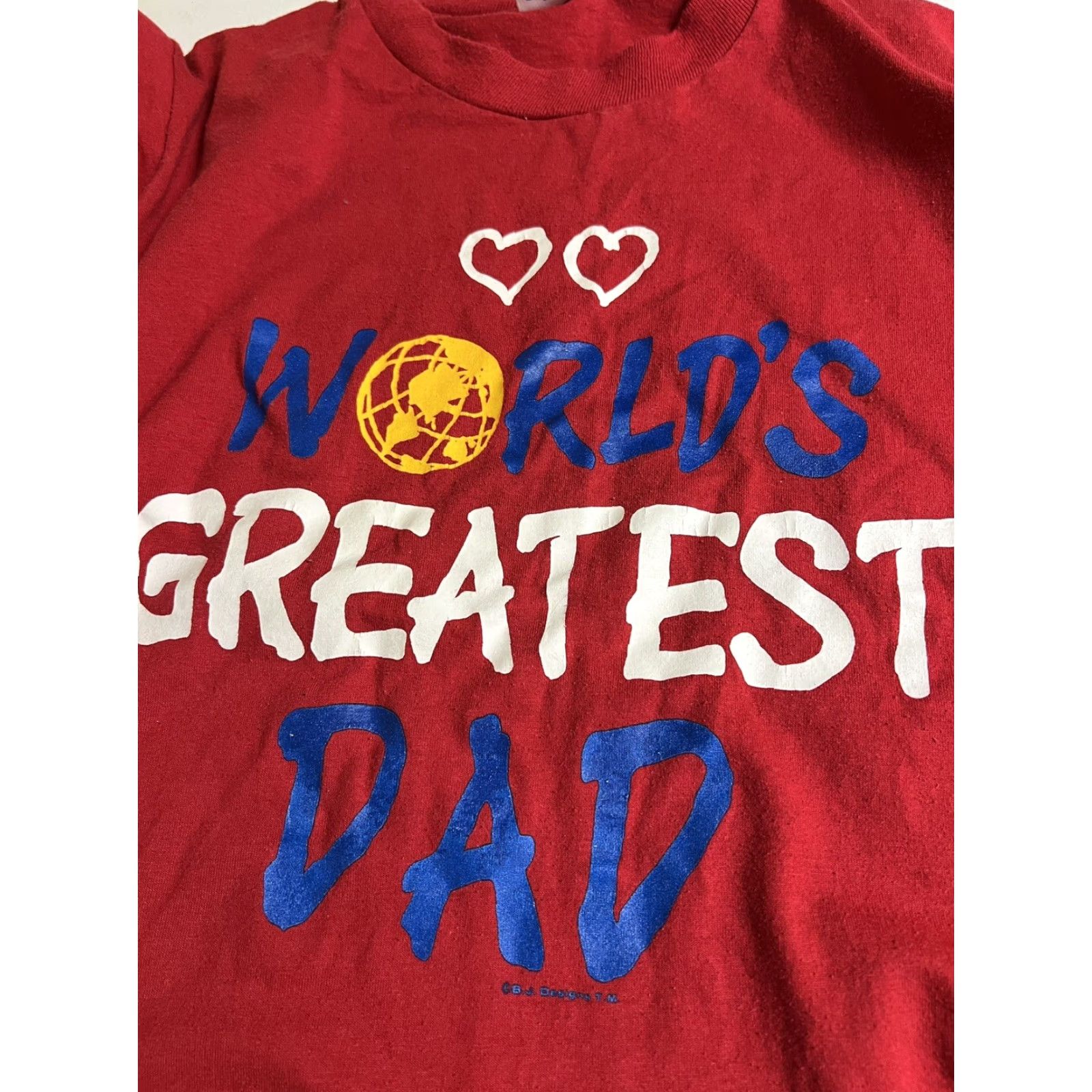 Jerzees VINTAGE Jerzees World's Greatest Dad Red Shirt Tee 90s M Mens Size US M / EU 48-50 / 2 - 3 Thumbnail