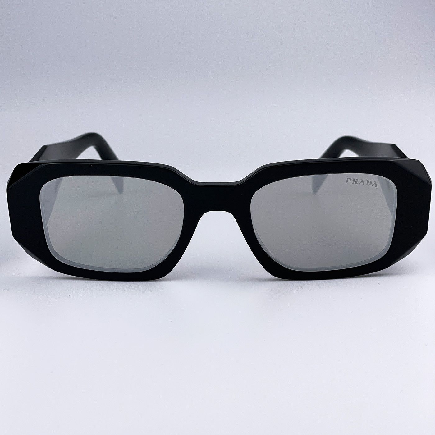 Prada NEW Prada PR17WS 1AB2B0 Black Grey Silver Square Sunglasses Size ONE SIZE - 2 Thumbnail