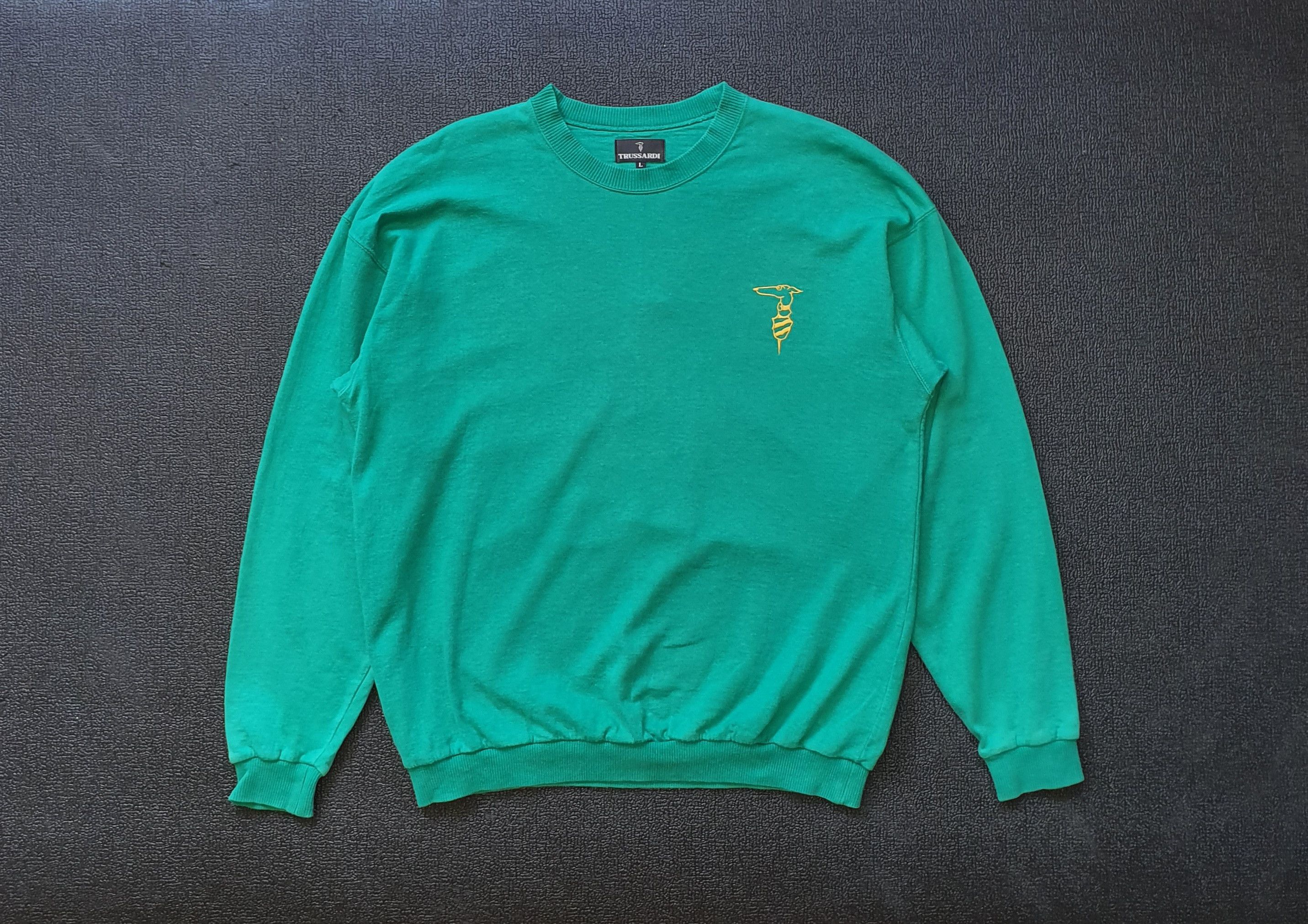 Trussardi × Vintage TRUSSARDI 1990s sweatshirt pullover 90s size Large Size US L / EU 52-54 / 3 - 3 Thumbnail