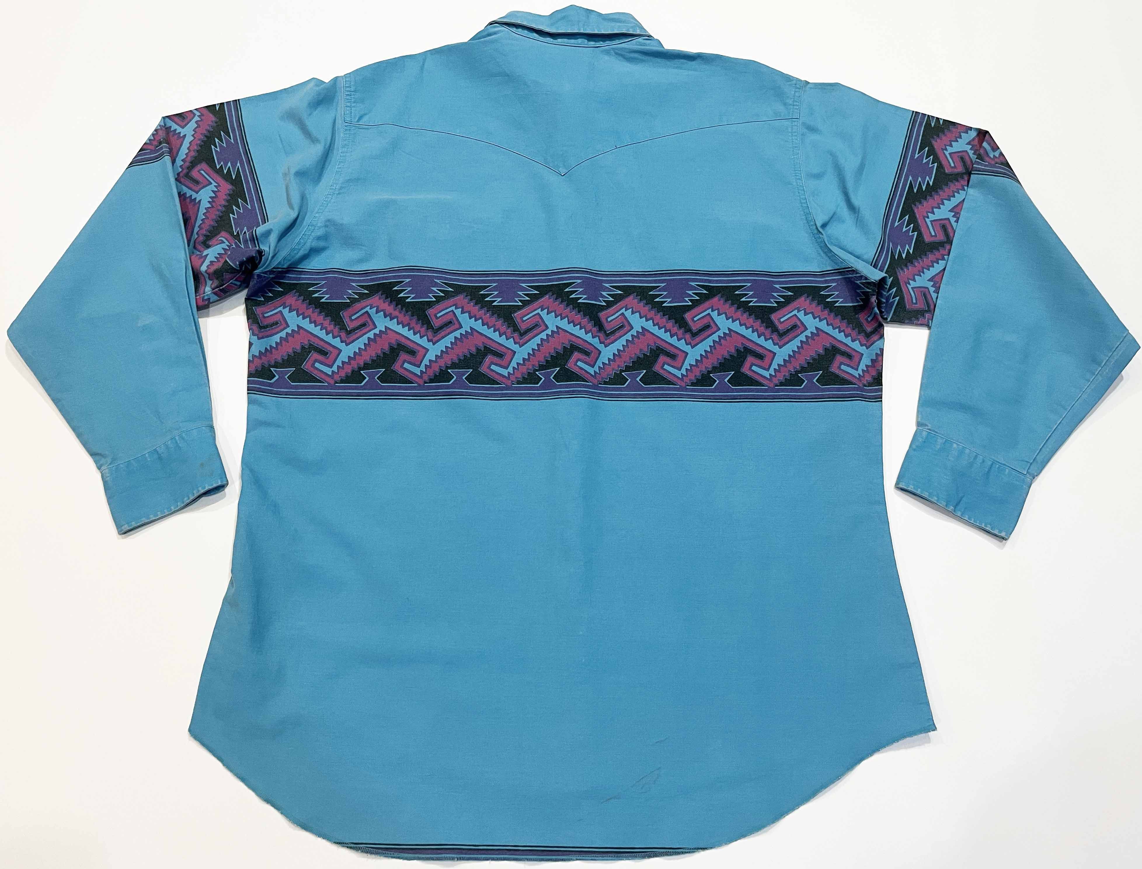 Vintage × Wrangler Vintage Wrangler Brushpopper Western Cowboy Aztec Shirt Size US L / EU 52-54 / 3 - 9 Thumbnail