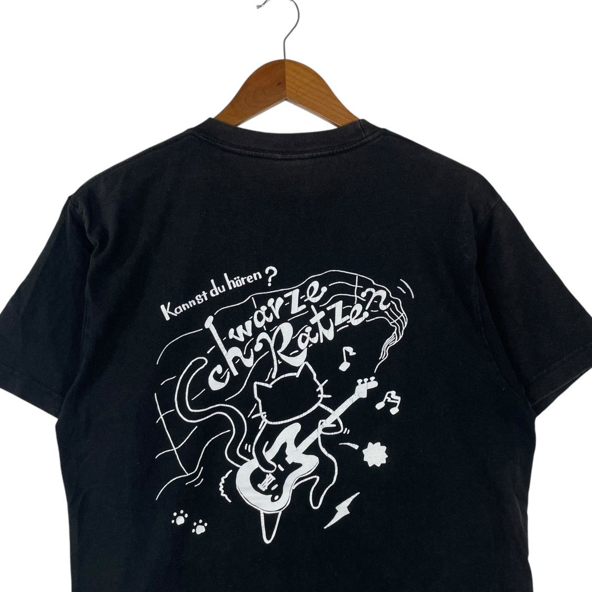 Vintage Vintage Schwarze Ratzen Cat Guitarist Tee Tshirt Size US L / EU 52-54 / 3 - 2 Thumbnail