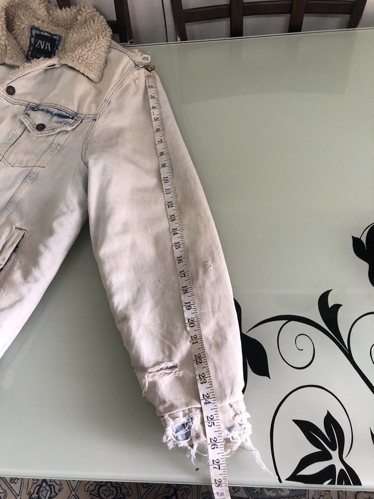 Zara 🔥Zara Distressed Punk Denim Sherpa Jacket If Six Was Nine Size US L / EU 52-54 / 3 - 23 Thumbnail