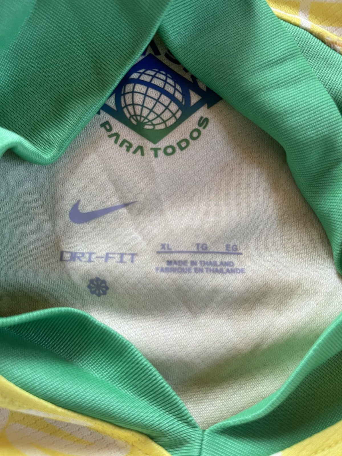 Nike × Vintage Vintage Brazil Home Jearsy 2024 Yellow/Green XL Size US XL / EU 56 / 4 - 6 Thumbnail