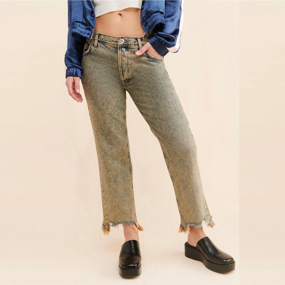 Free People NWT New Free People Maggie Mid-Rise Straight-Leg Jeans In B Size 25" / US 0 / IT 36 - 2 Thumbnail