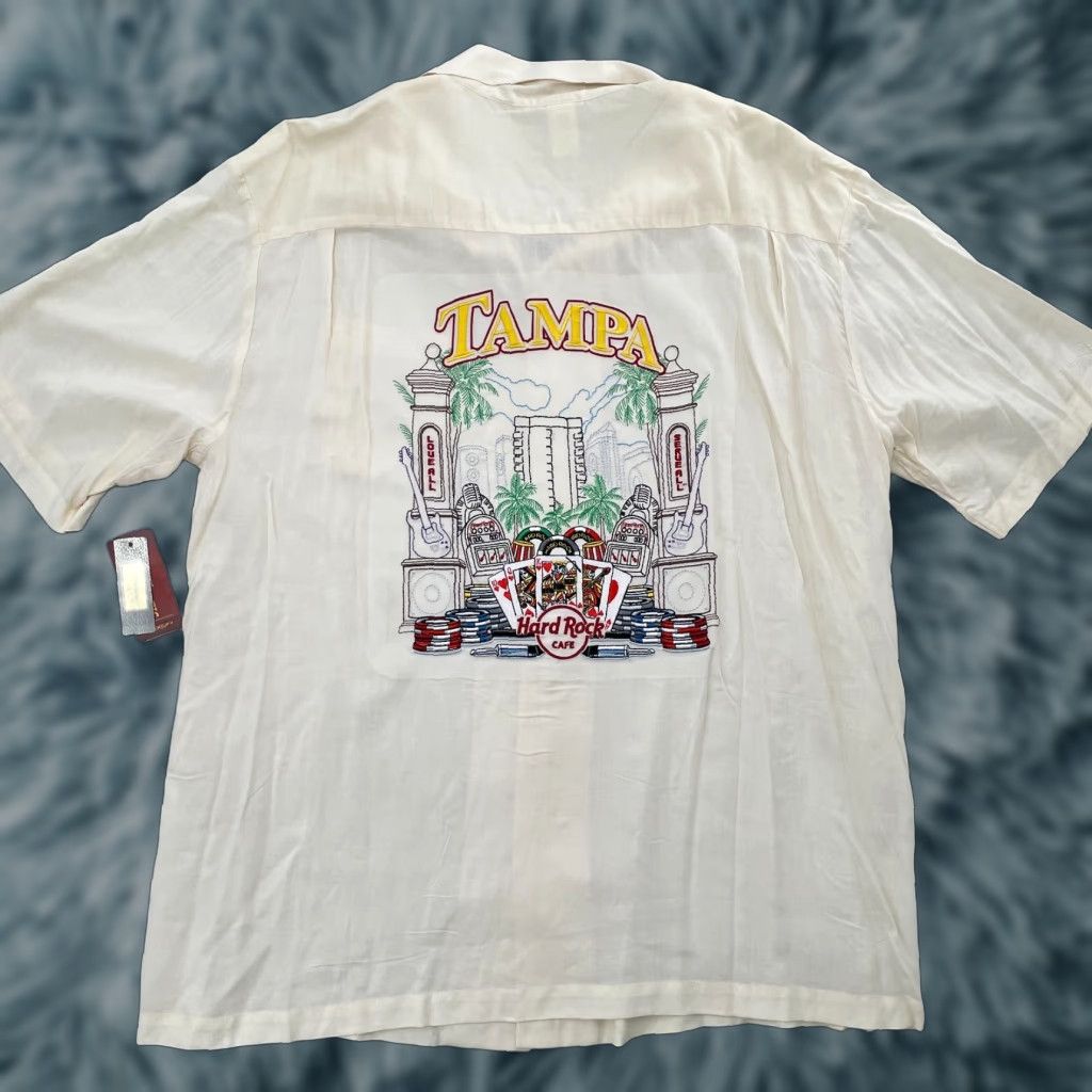 Hard Rock Cafe VINTAGE Hard Rock Cafe Shirt Adult Medium Ivory Tampa Florida Embroidered Casino Men Size US M / EU 48-50 / 2 - 1 Thumbnail