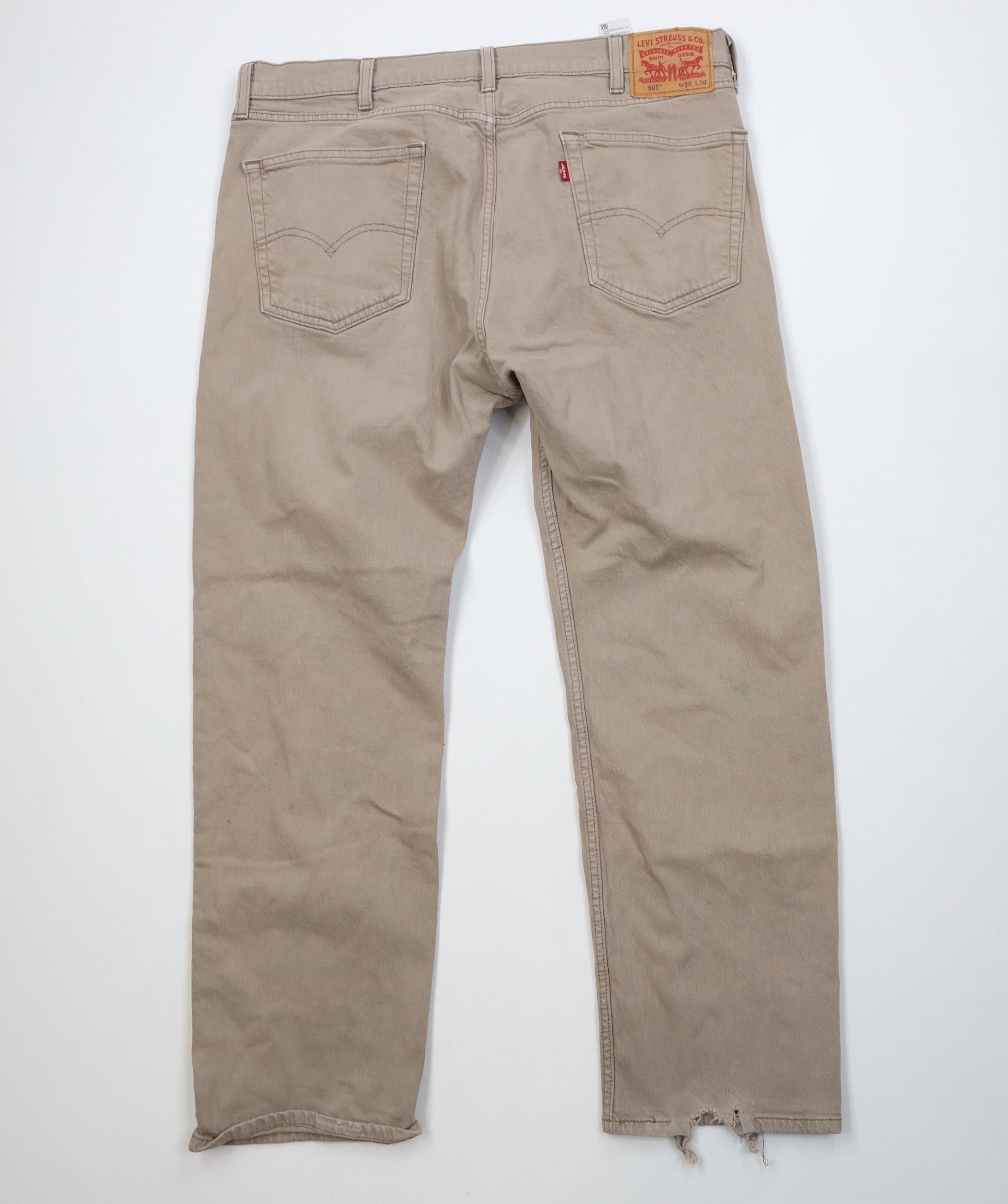 Levi's Vintage Y2K Levis 505 Regular Straight Leg Jeans Beige Size US 38 / EU 54 - 12 Thumbnail