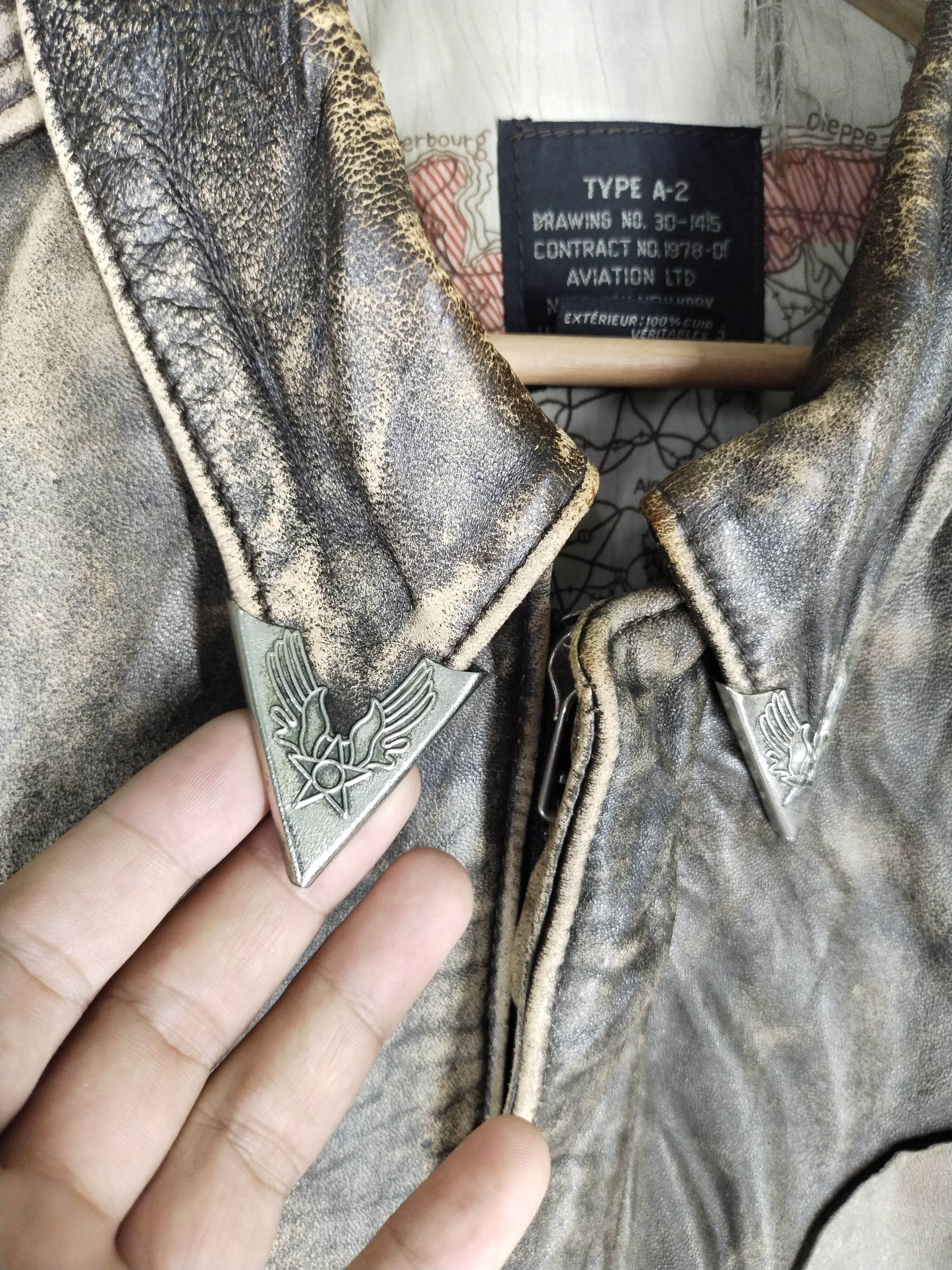 Leather Vtg Aviation Type A-2 Aviation Air Command Leather Jacket Size US M / EU 48-50 / 2 - 6 Thumbnail