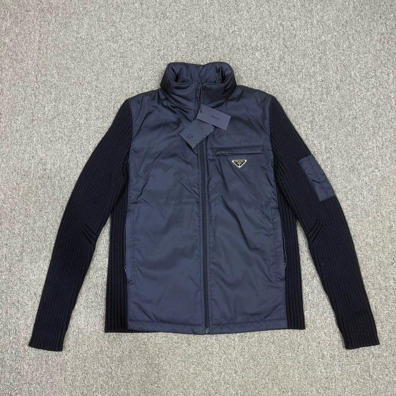 Prada Prada Nylon Knit Triangle Logo Jacket - dmc Size US M / EU 48-50 / 2 - 1 Thumbnail