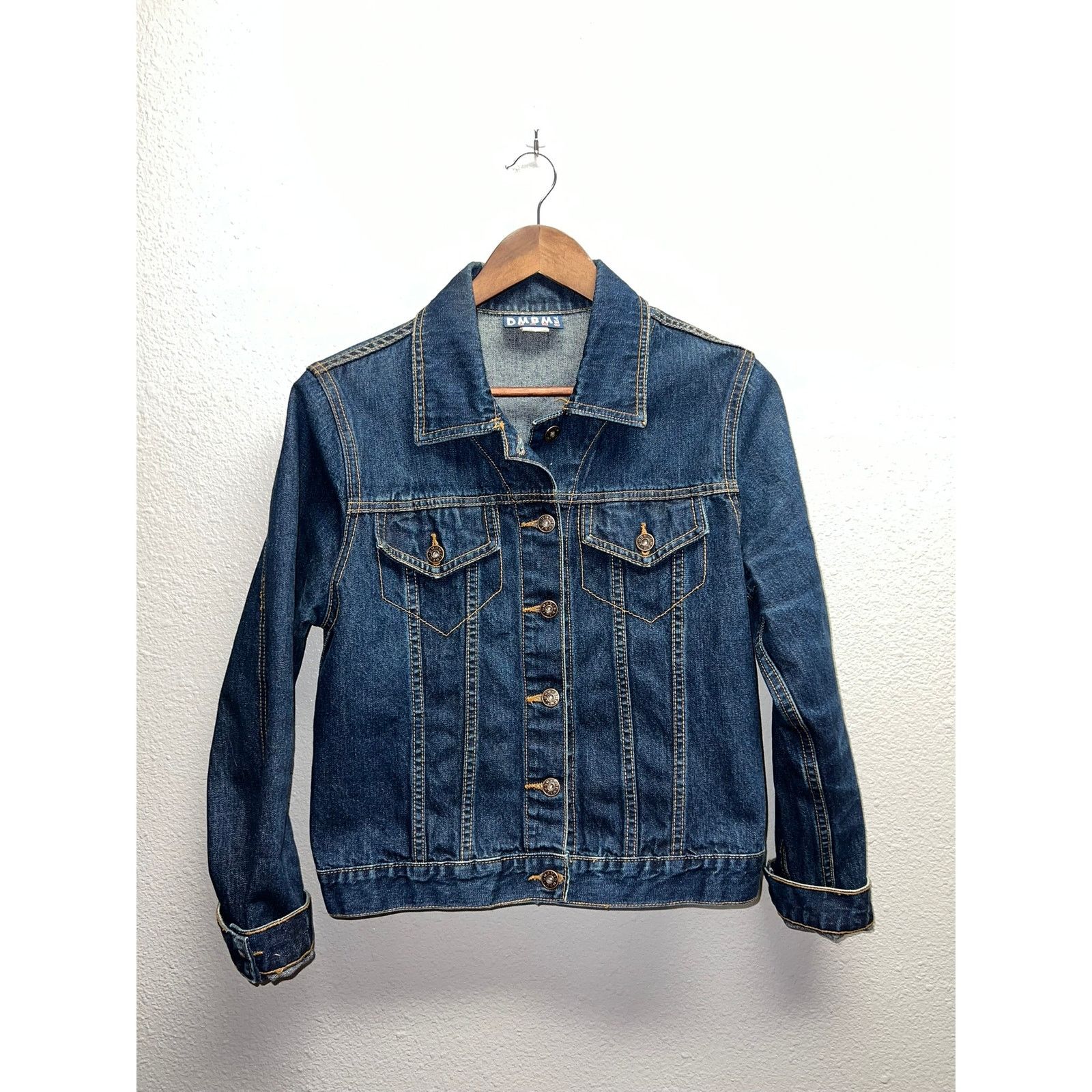 Vintage Vintage Womens Denim Jacket DMBM Jeans Blue Top Women Large Size L / US 10 / IT 46 - 1 Thumbnail