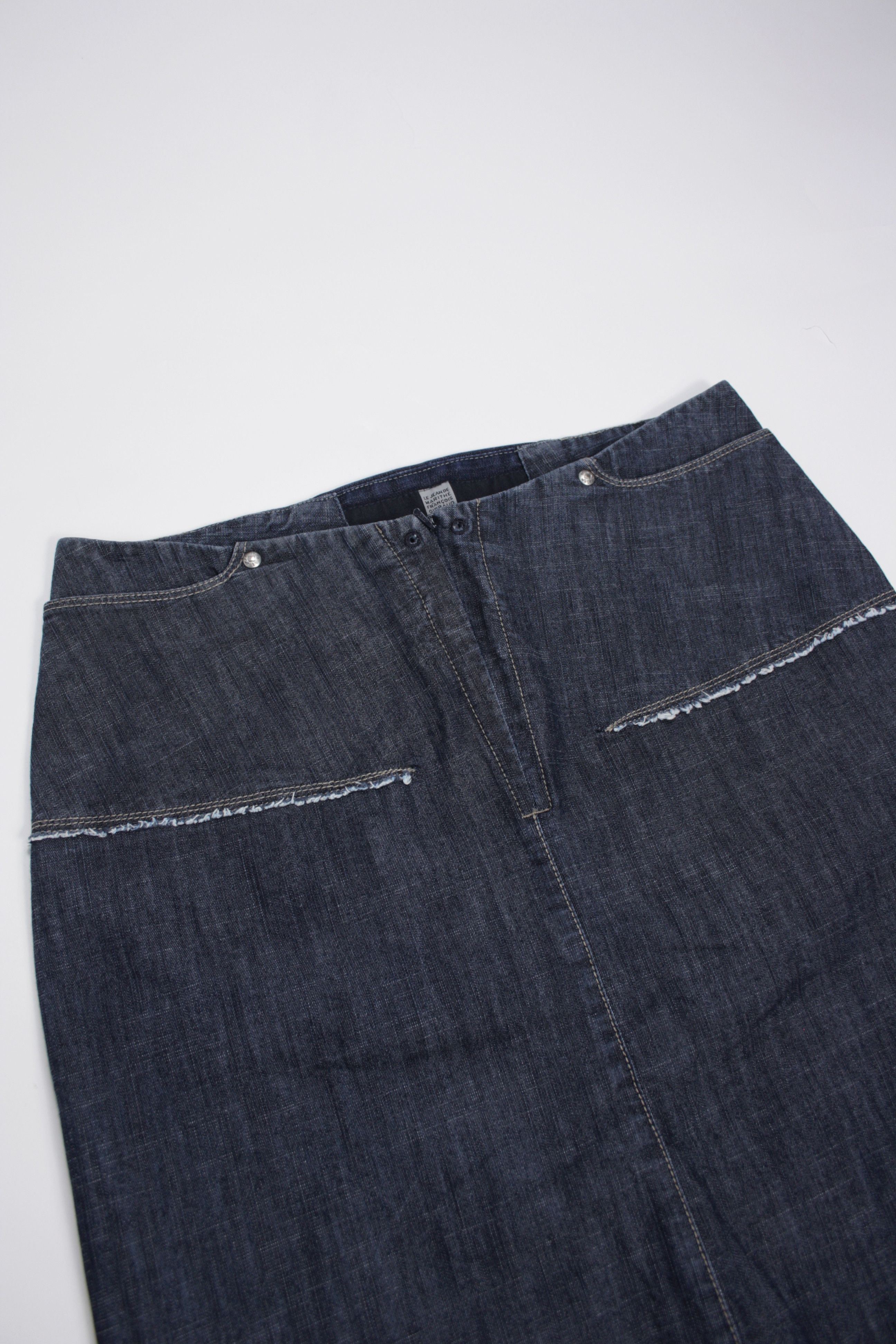 Marithe + Francois Girbaud × Vintage M+FG 2000s Vintage Denim Straight Midi Skirt Y2K Size 31" - 3 Thumbnail