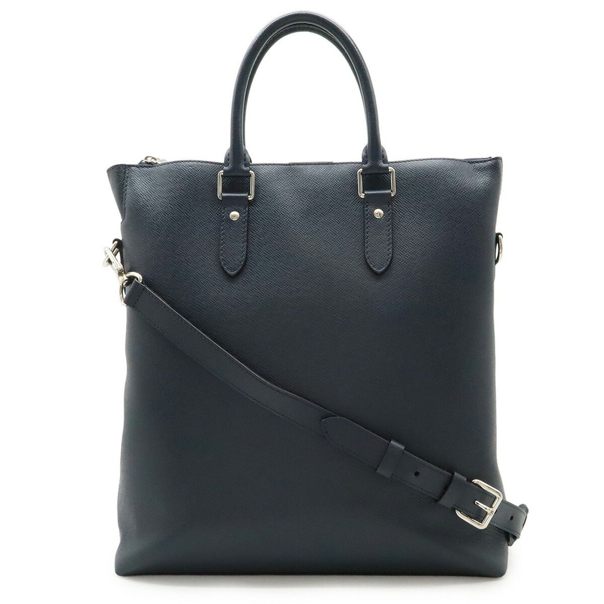 Louis Vuitton Taiga Anton Tote Bag Shoulder Leather Blue Marine Navy M33432, Women's