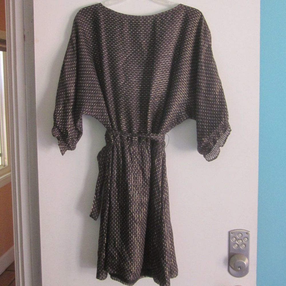 Alice San Diego Alice Ritter 2 Size 10 / Large Designer Silk Gold Metallic Brown Mini Dress Size L / US 10 / IT 46 - 9 Thumbnail
