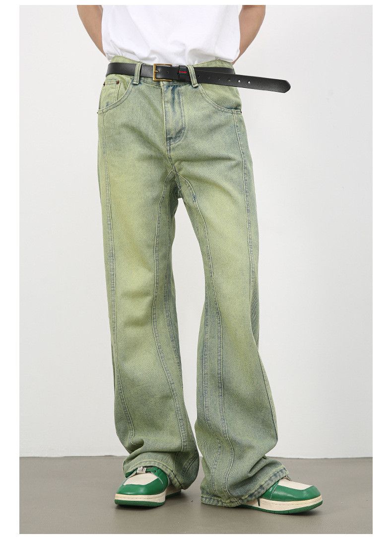 Japanese Brand × Jean Men's patchwork distressed loose versatile flared jeans Size US 32 / EU 48 - 2 Thumbnail