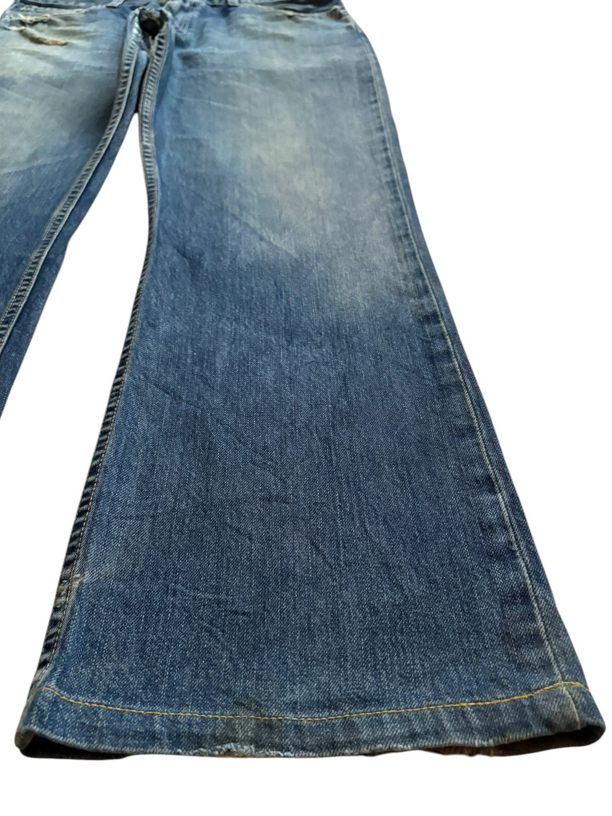 Levi's Vintage 90s Levis 507 Mud Wash Distressed Bootcut Jeans Size US 35 - 7 Thumbnail