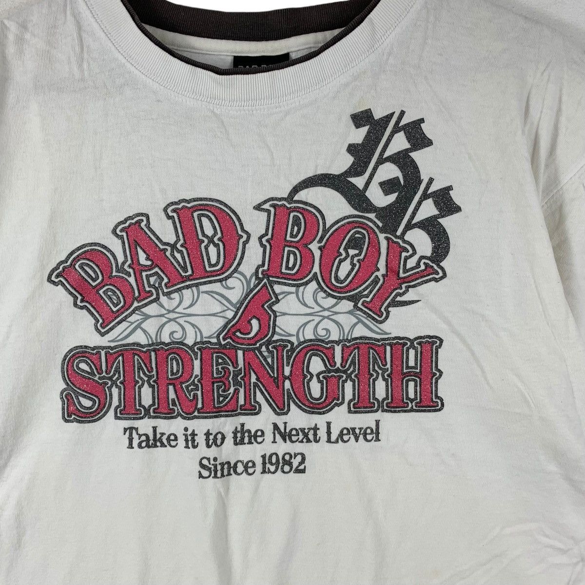 Vintage Vintage BAY BOY CALIFORNIA Y2K Strength Ringer Tee Shirt Size M / US 6-8 / IT 42-44 - 4 Thumbnail