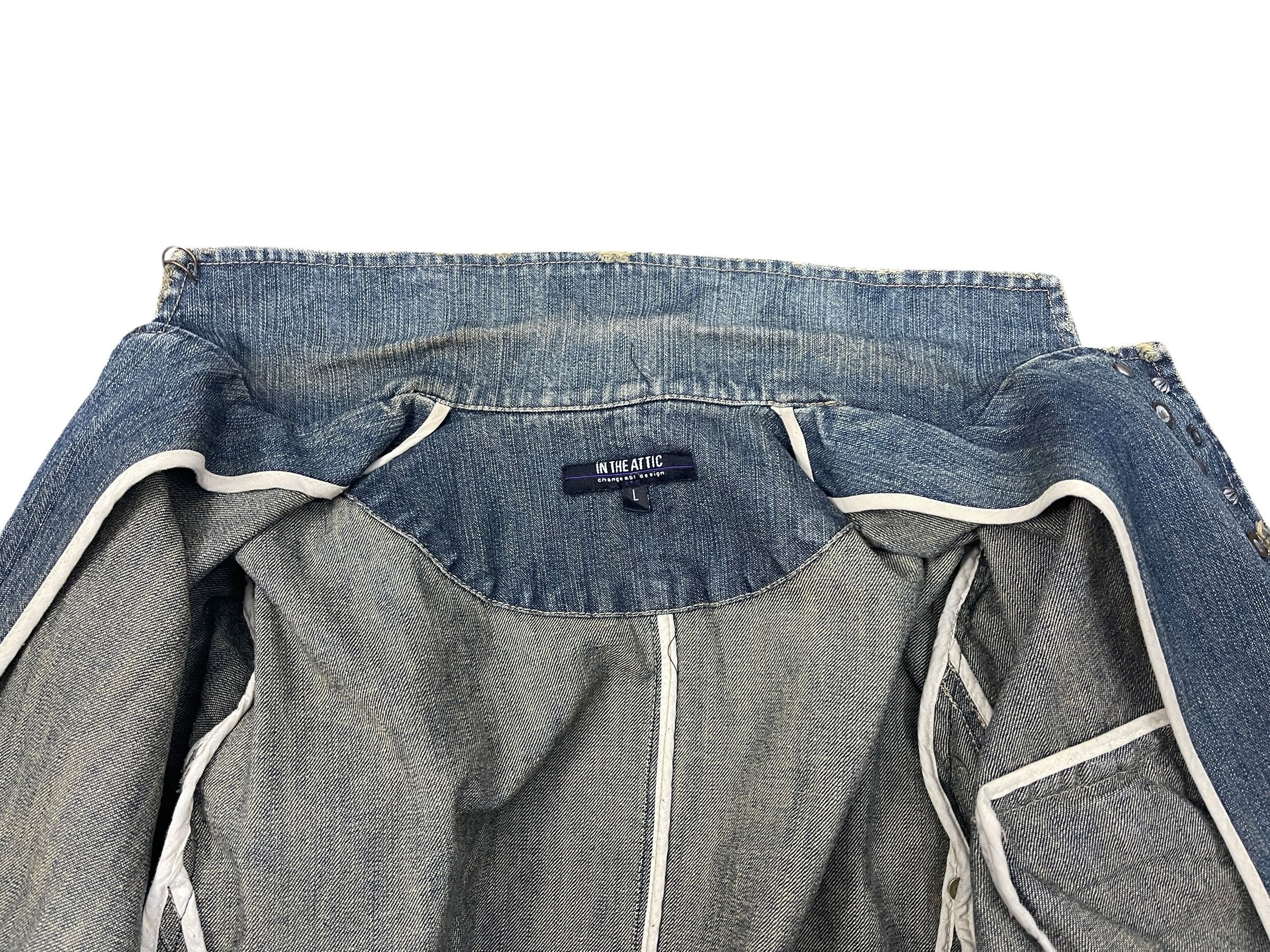 In The Attic Vintage IN THE ATTIC Distressed Denim Jacket Y2K Patchwork Size US S / EU 44-46 / 1 - 14 Thumbnail