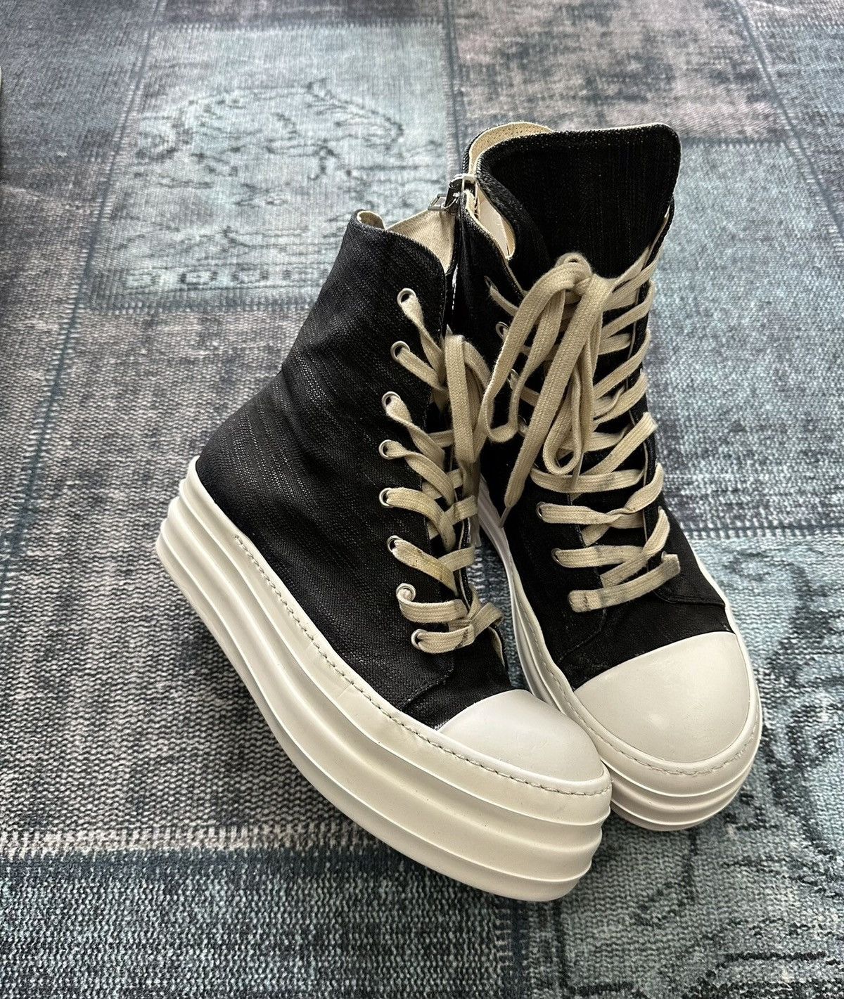 Rick Owens Rick Owens double-layer DRKSHDW platform Converse Size US 8.5 / EU 41-42 - 2 Thumbnail