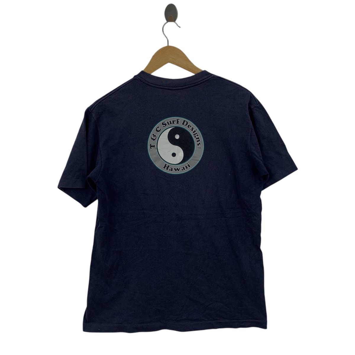 Vintage Vintage 90’ T&C SURF DESIGNS Hawaii Ying Yang Tee Shirt Size US M / EU 48-50 / 2 - 5 Thumbnail