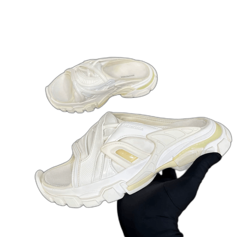 Balenciaga Balenciaga White Track Women’s Slides-2505 Size US 8.5 / EU 41-42 - 1 Thumbnail